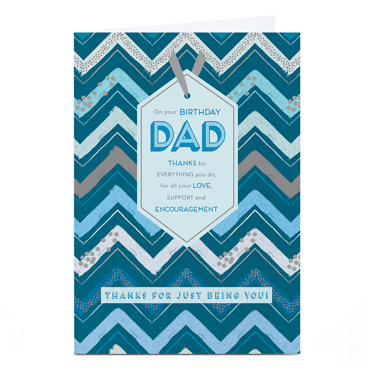 Personalised Birthday Card - Love Support and Encouragement, Dad