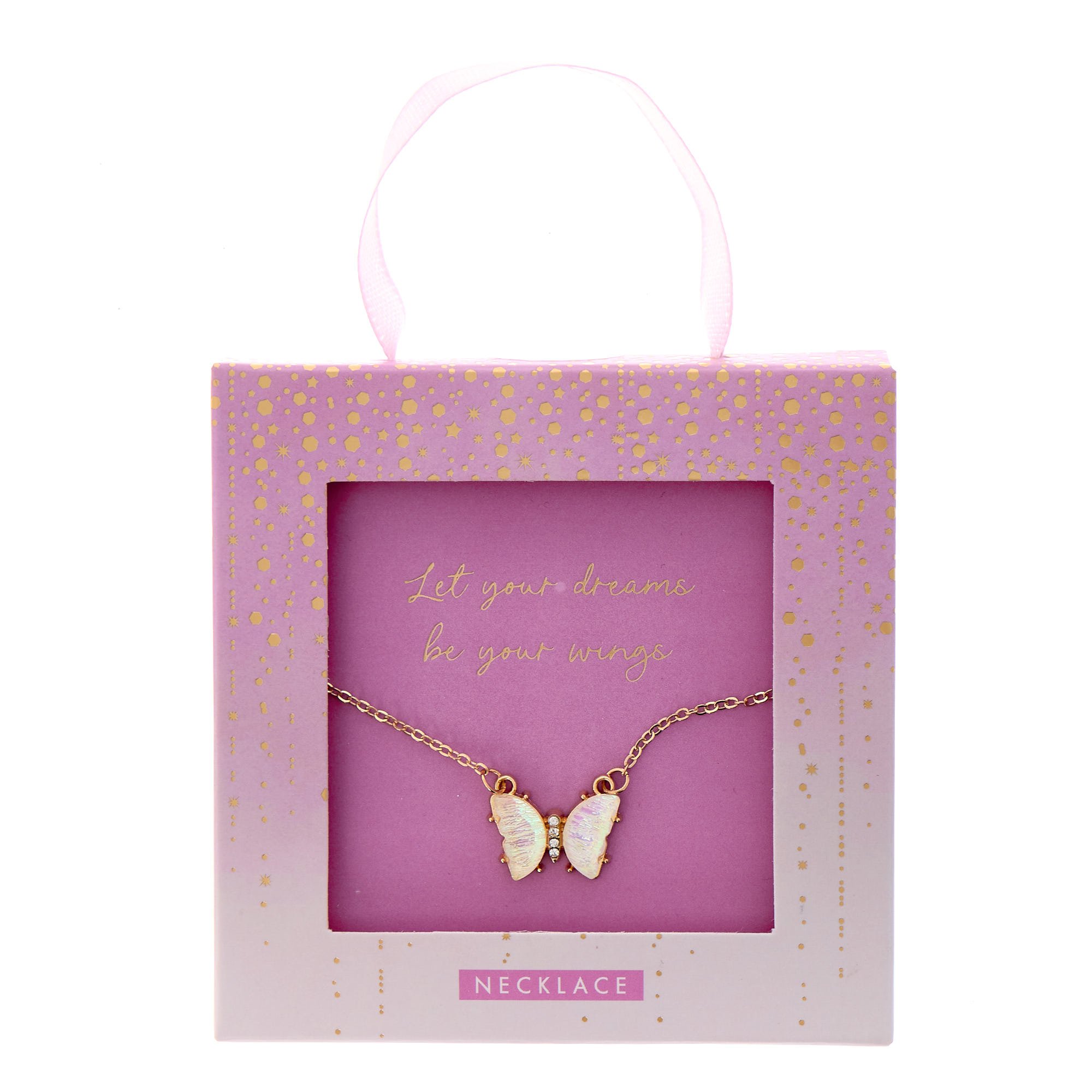 Let Your Dreams Be Your Wings Butterfly Necklace