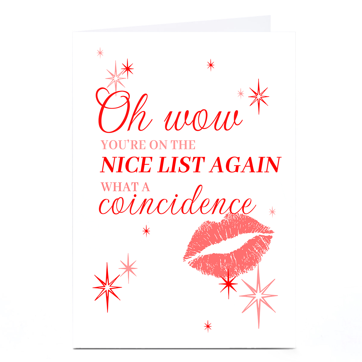 Personalised Christmas Card - You're on The Nice List Again