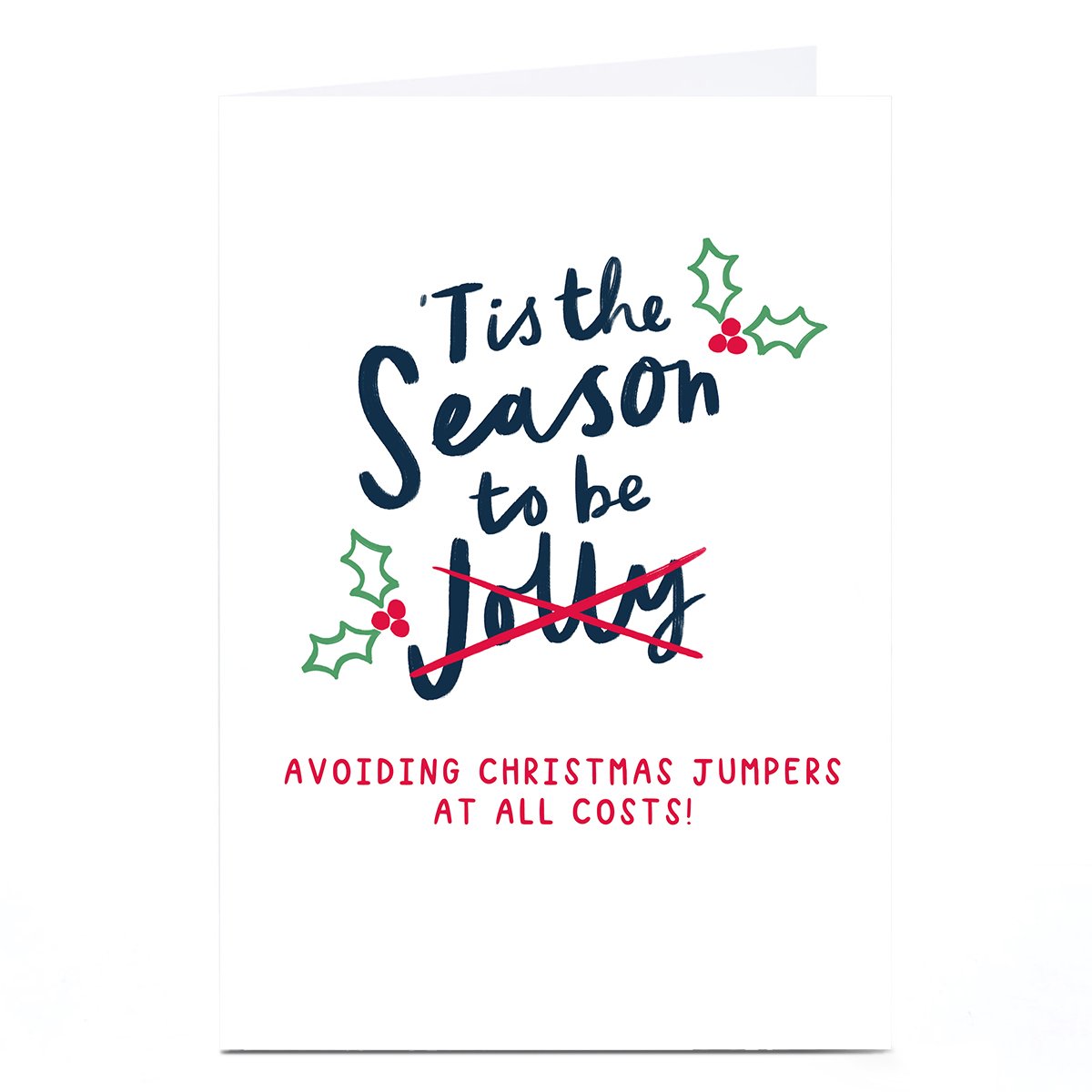 Personalised Jess Moorhouse Christmas Card - Tis the Season