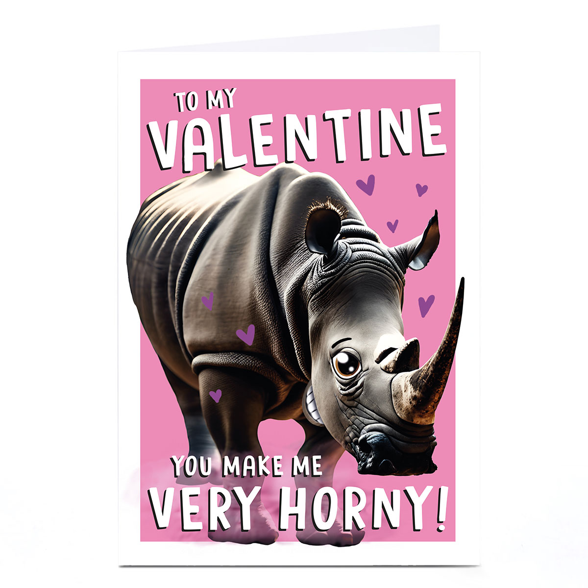 Personalised Bangheads Valentine's Day Card - Cheeky Rhino