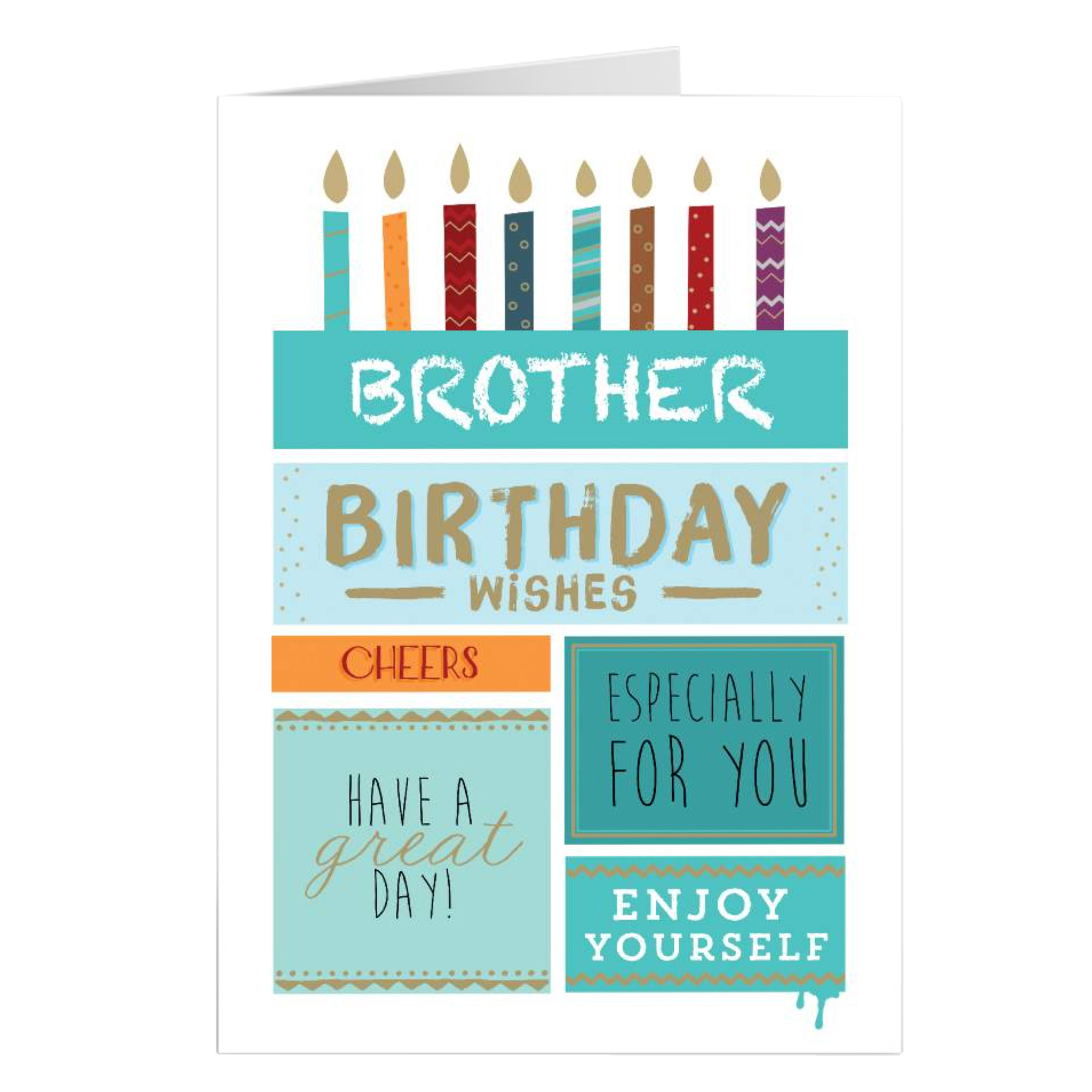 Personalised Birthday Card - Brother, Birthday Wishes