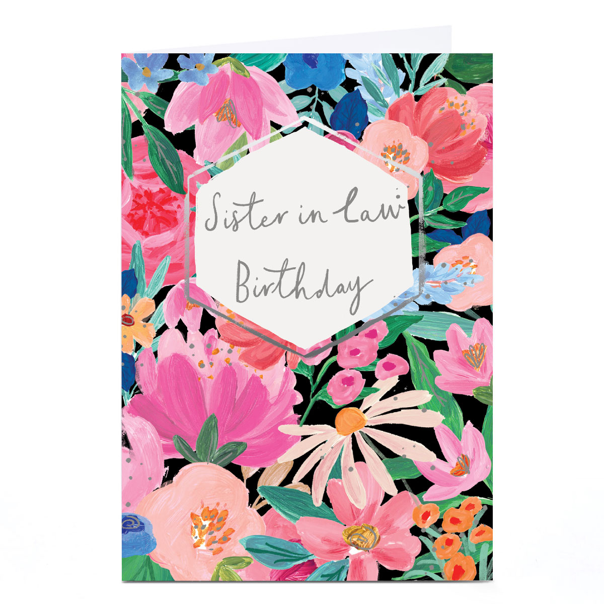 Personalised Birthday Card - Sister In Law Florals