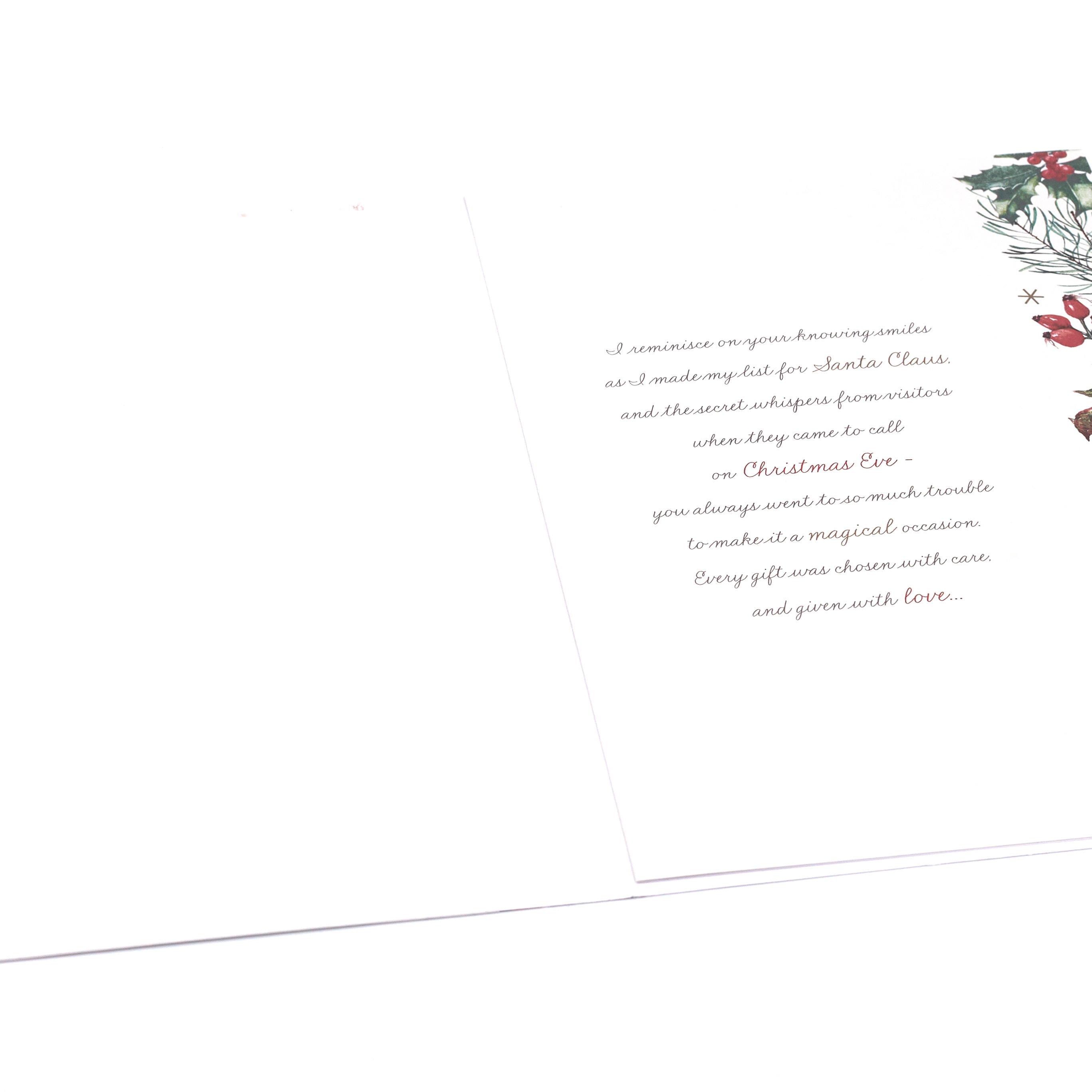 Christmas Card - Mum And Dad, Traditional Christmas Verse