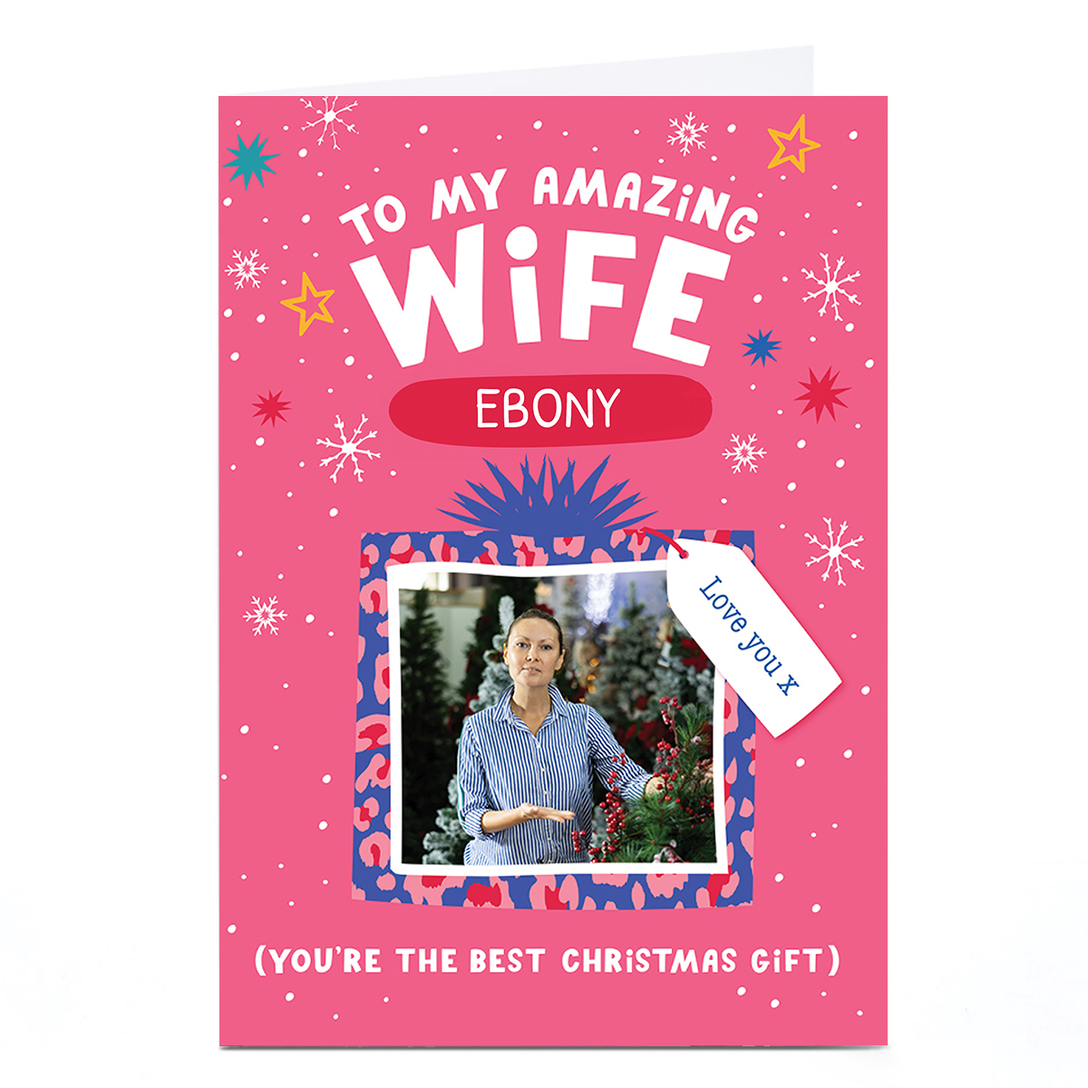 Photo Ebony Newton Christmas Card - You're the Best Gift, Wife