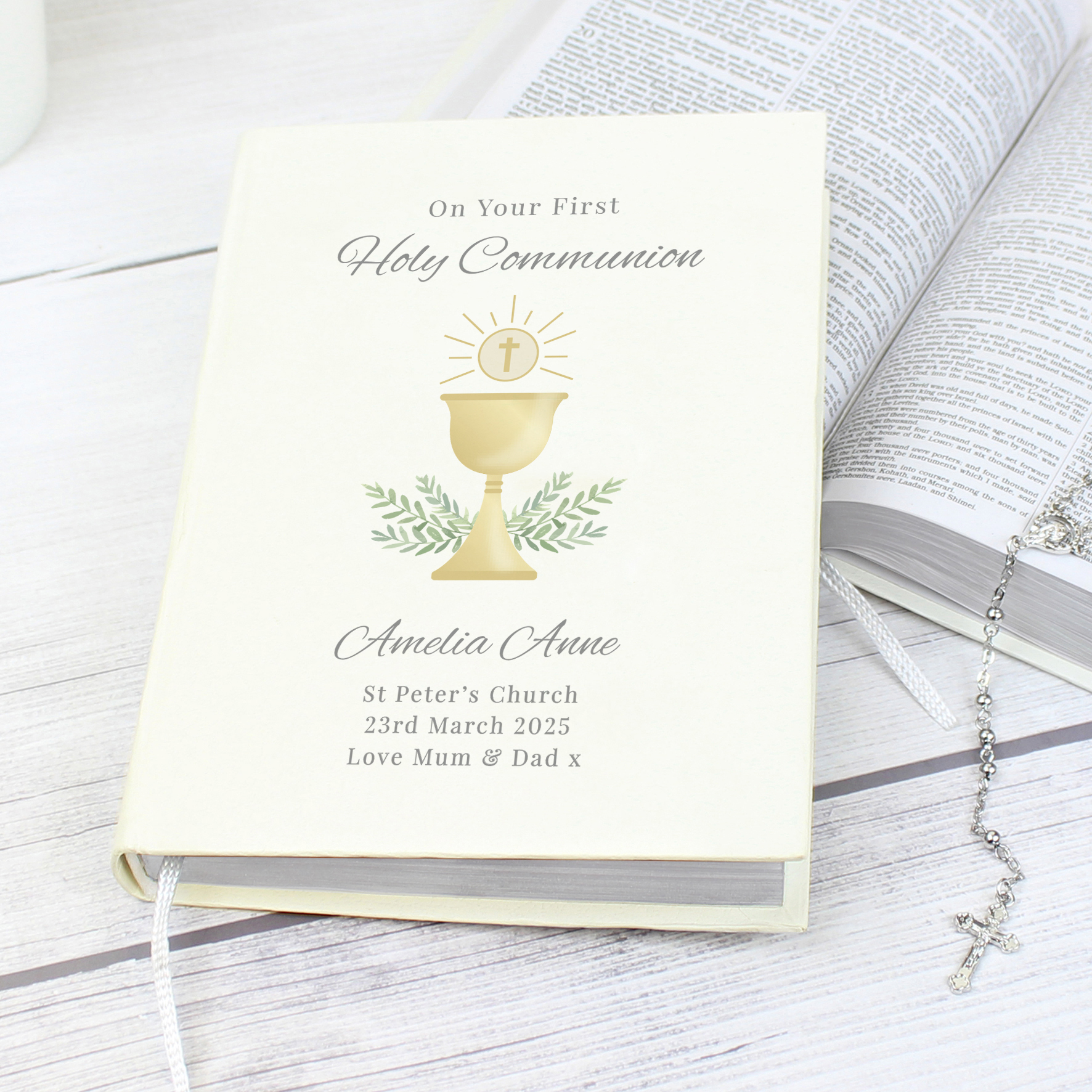 Personalised First Holy Communion Holy Bible