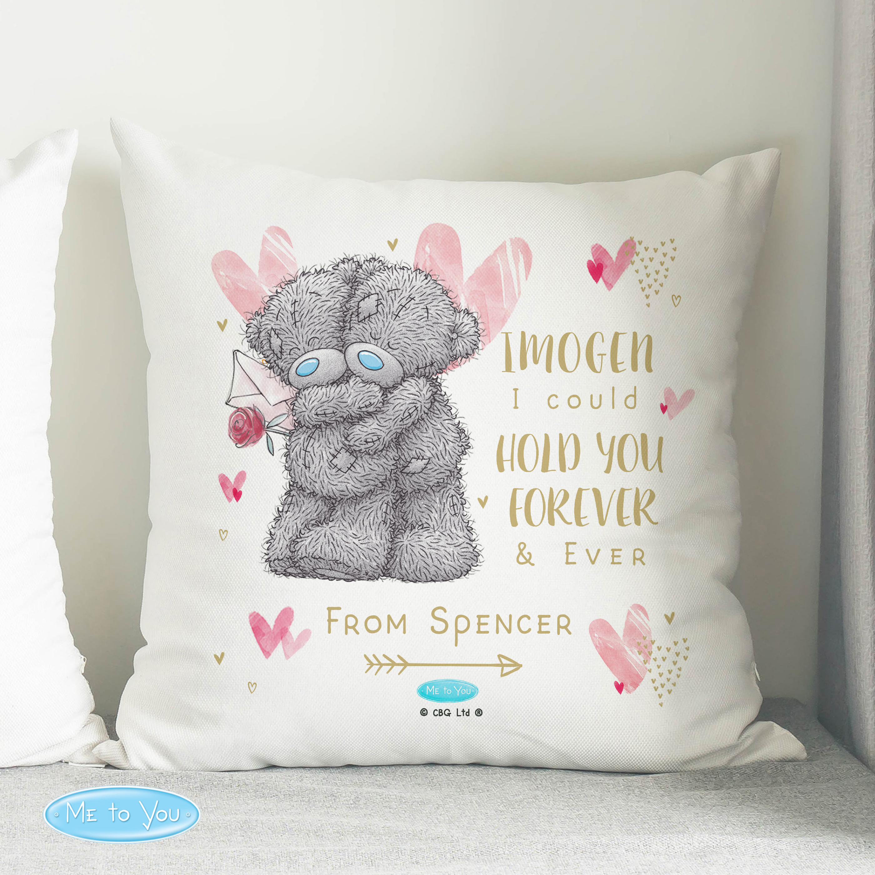 Personalised Me To You Hold You Forever Cushion