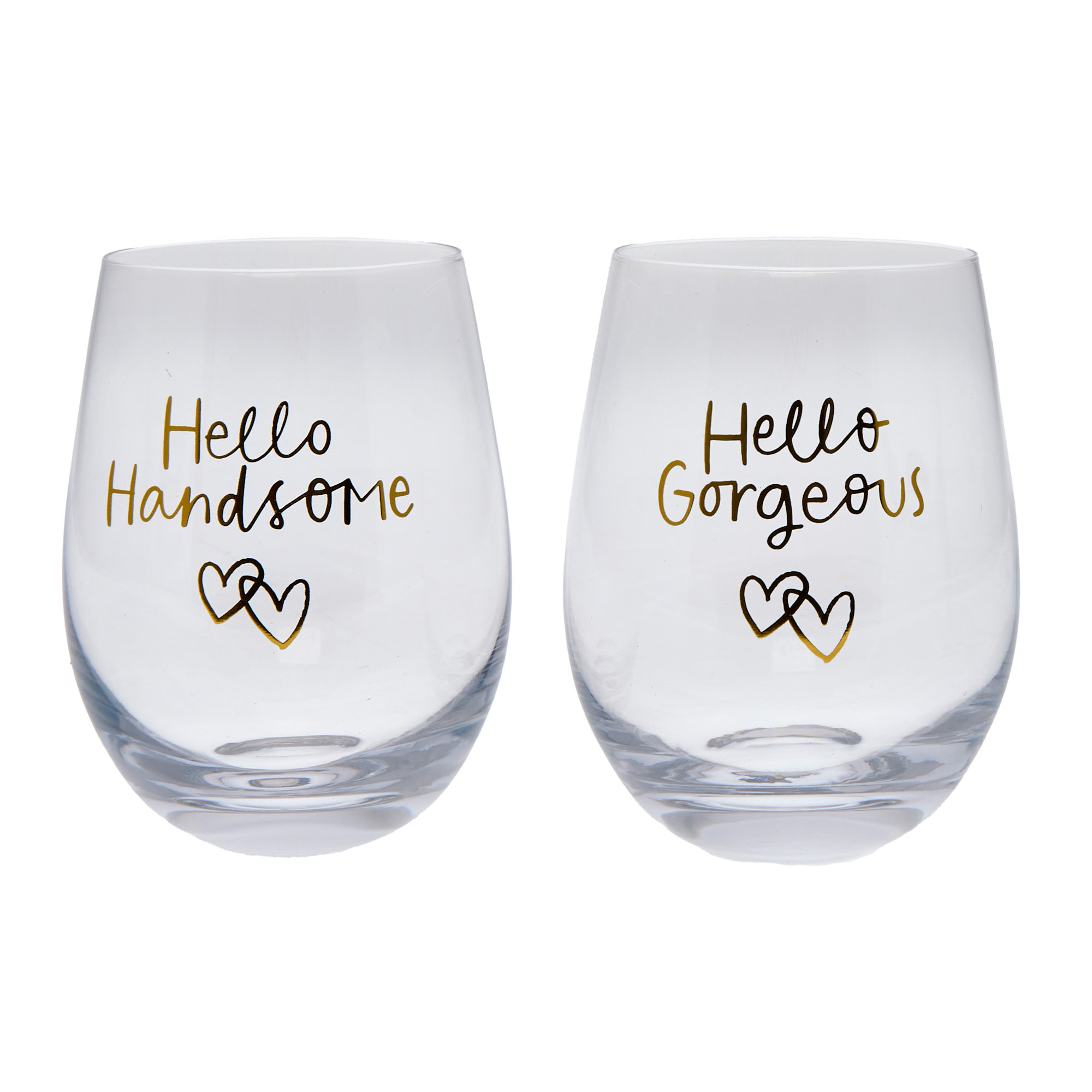 Yours & Mine Set of 2 Glass Tumblers