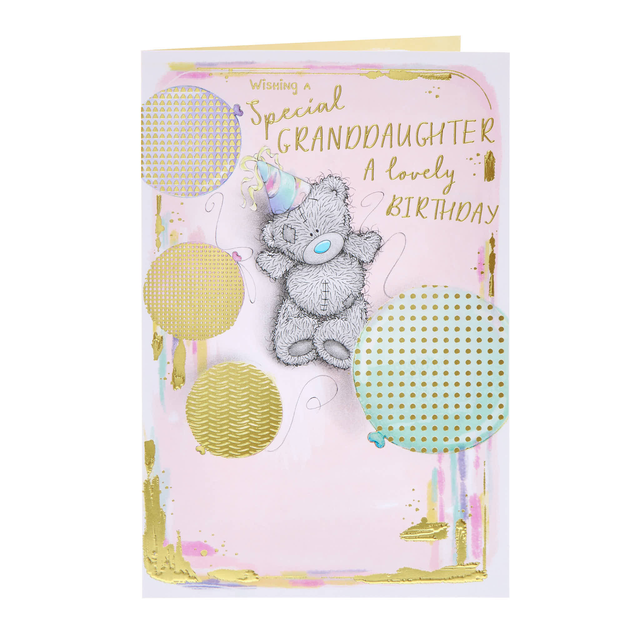 Me To You Tatty Teddy Granddaughter Balloons Birthday Card