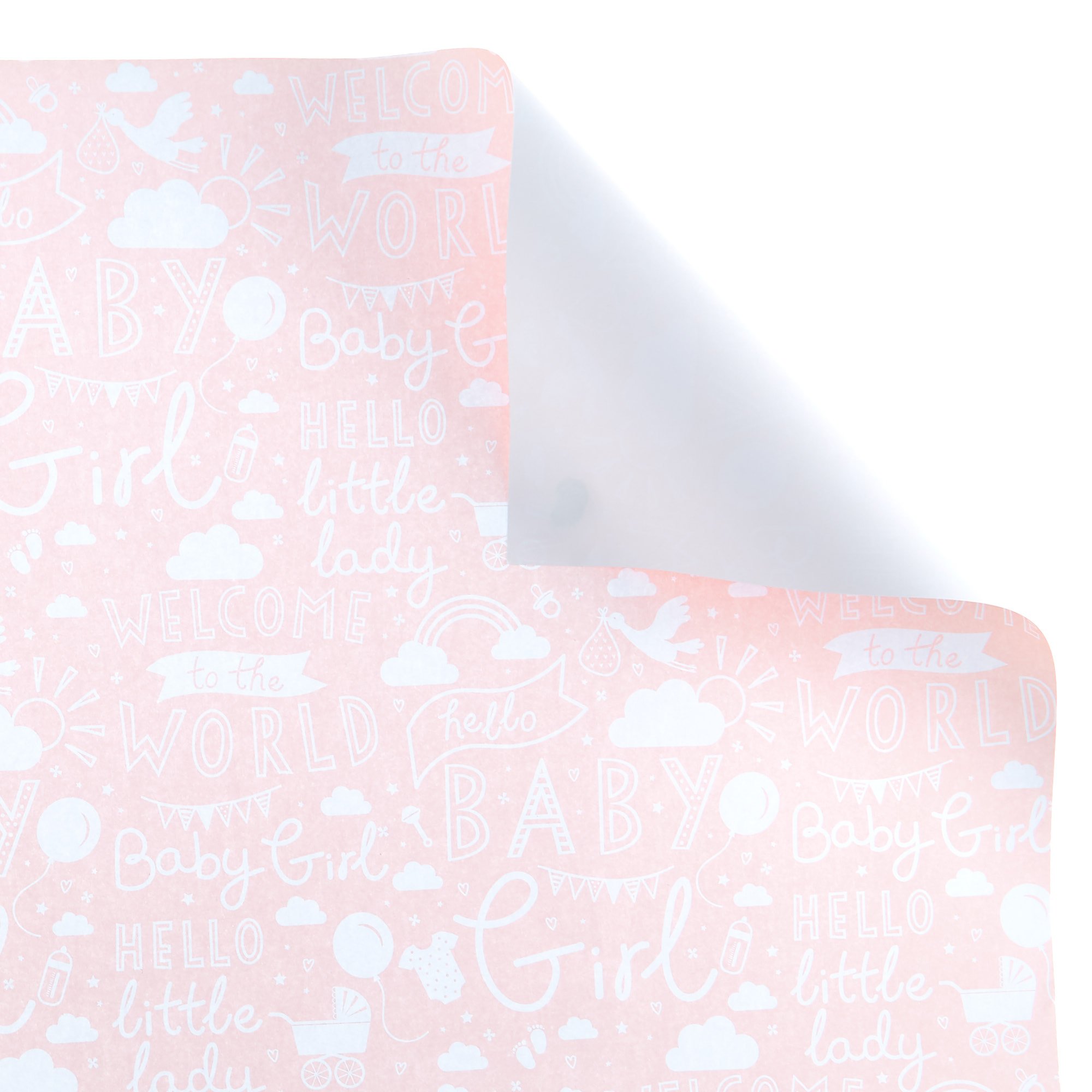 Baby Girl Wrapping Paper - 1 Sheet