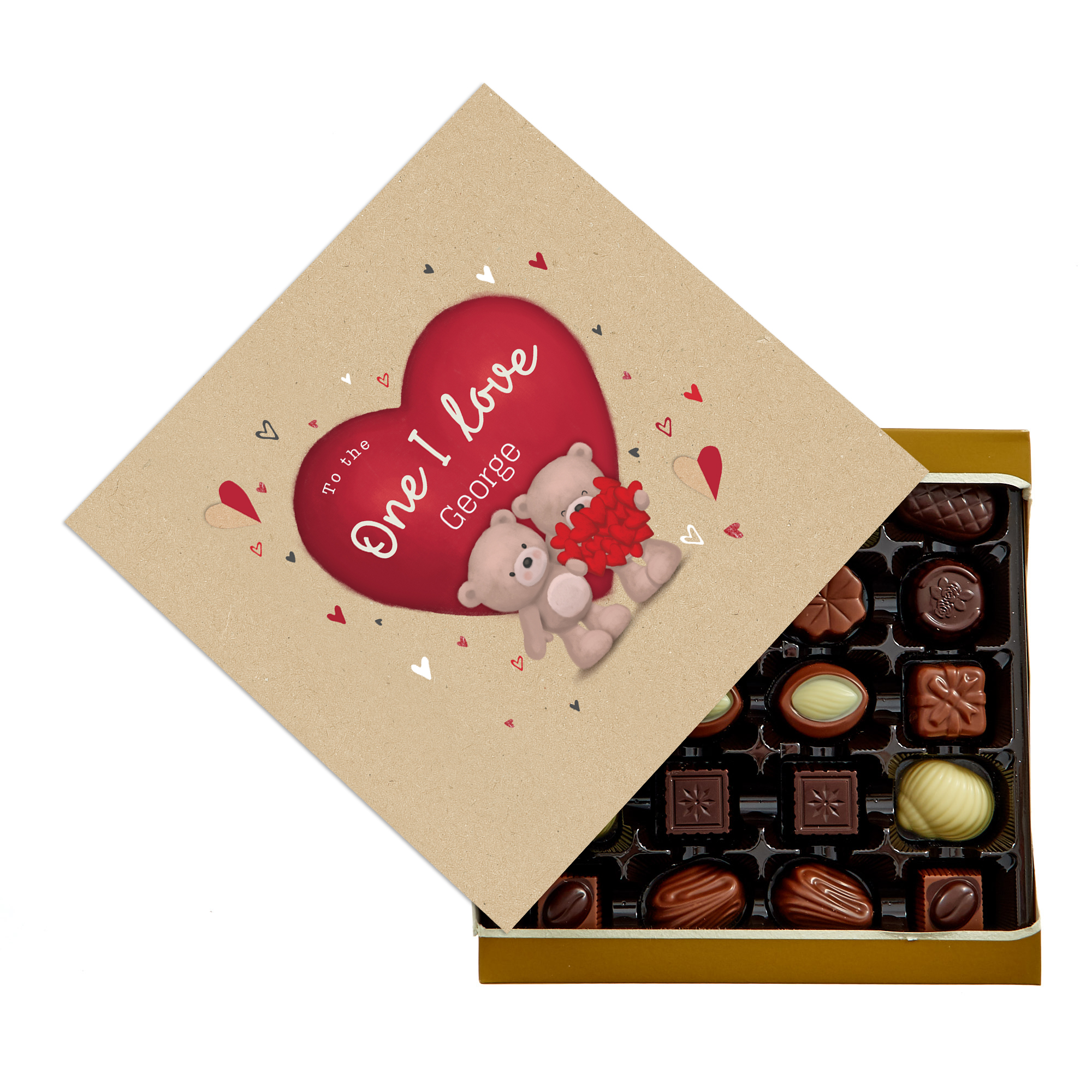 Personalised Belgian Chocolates - Hugs To The One I Love