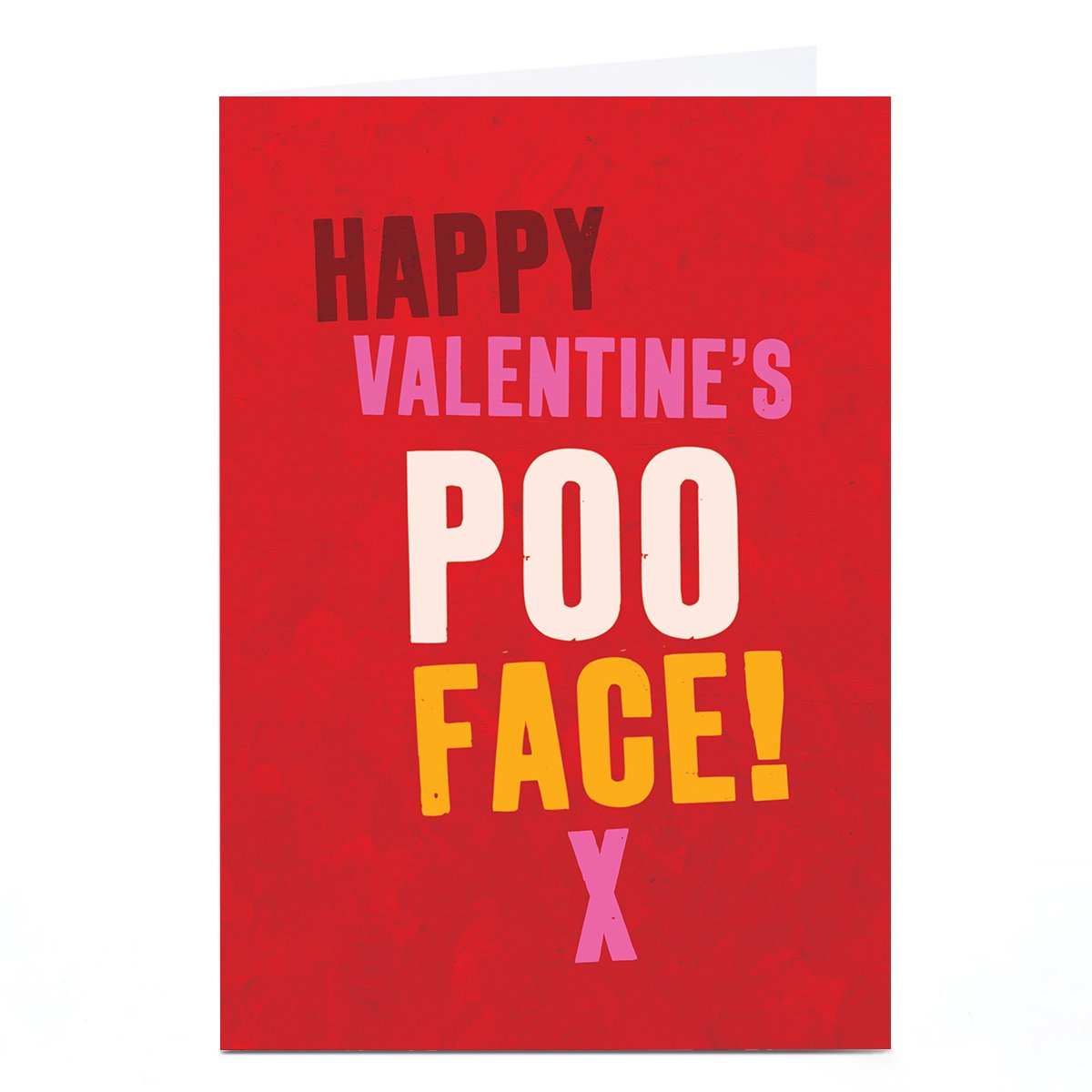 Personalised Brainbox Candy Valentine's Day Card - Poo Face x