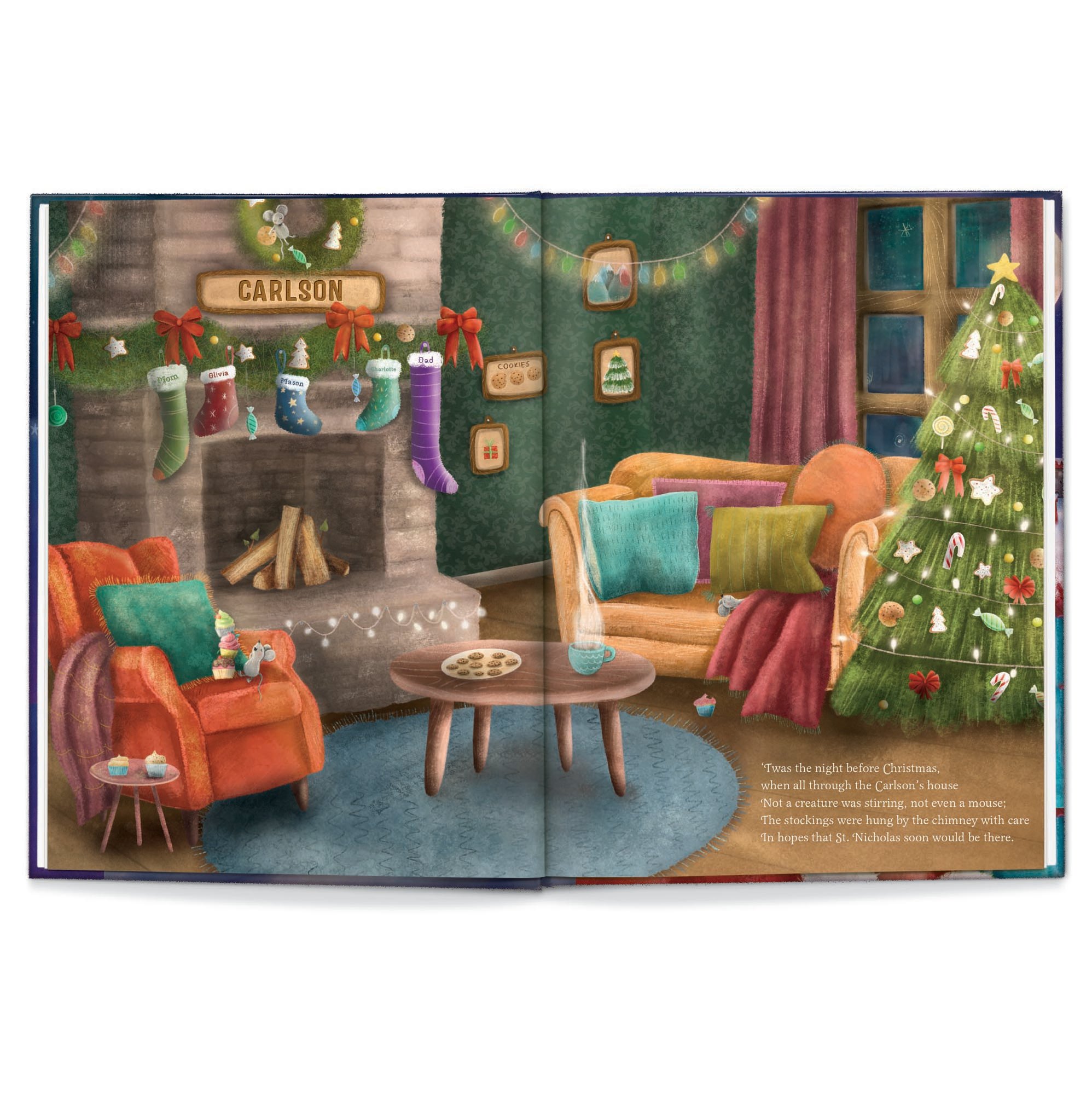 Our Family’s Night Before Christmas Hardcover Personalised Book