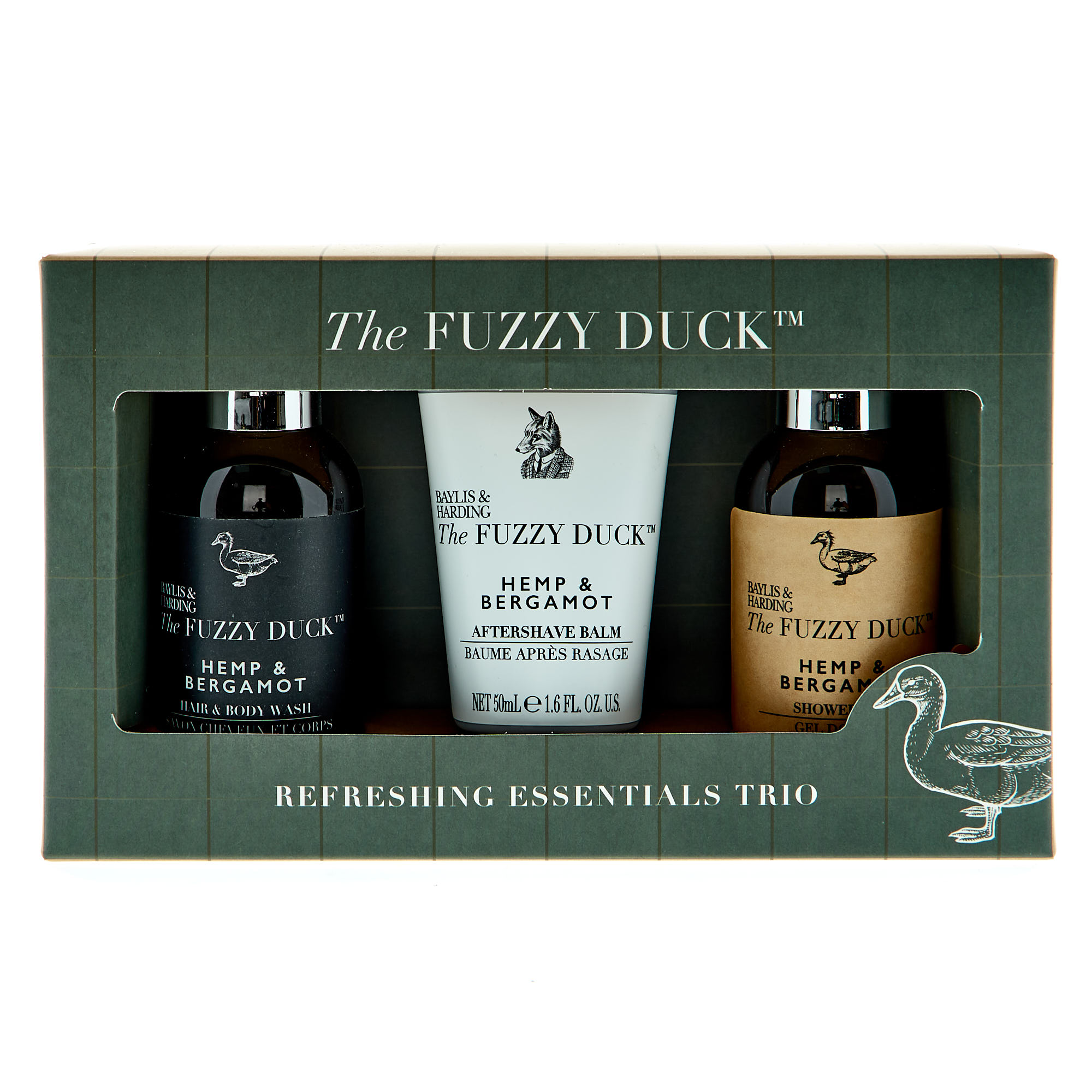 The Fuzzy Duck Men’s Hemp & Bergamot Refreshing Essentials Trio