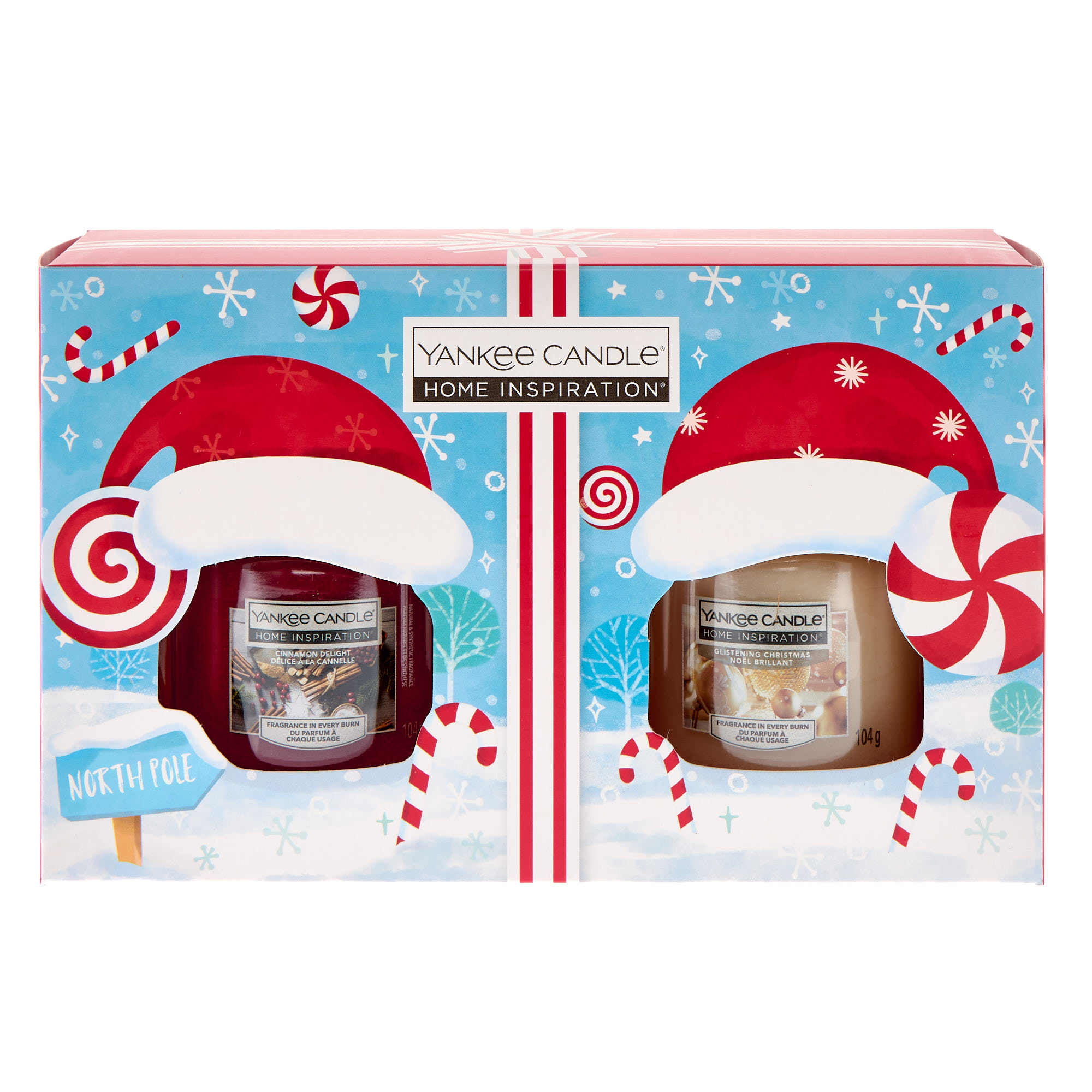 Yankee Candle Home Inspiration Cinnamon Delight & Glistening Christmas Small Jars Gift Set