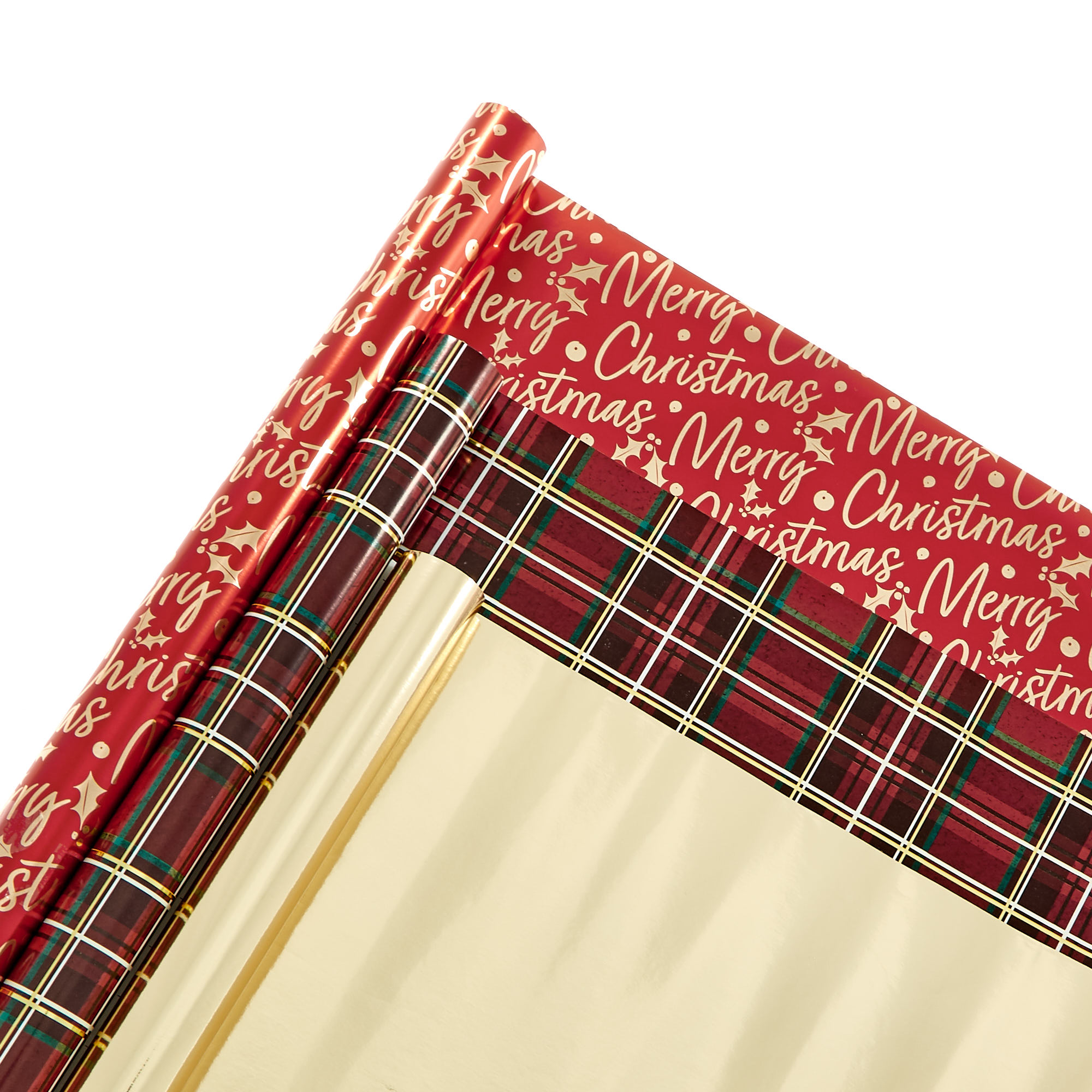 Tartan Type Wrapping Paper - 3 Rolls