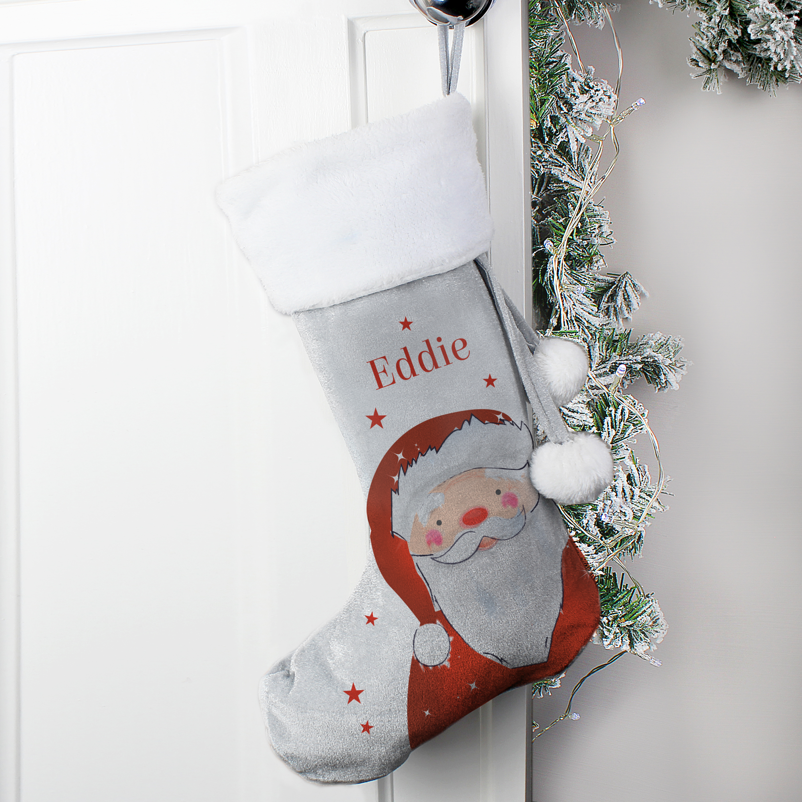 Personalised Santa Silver Stocking