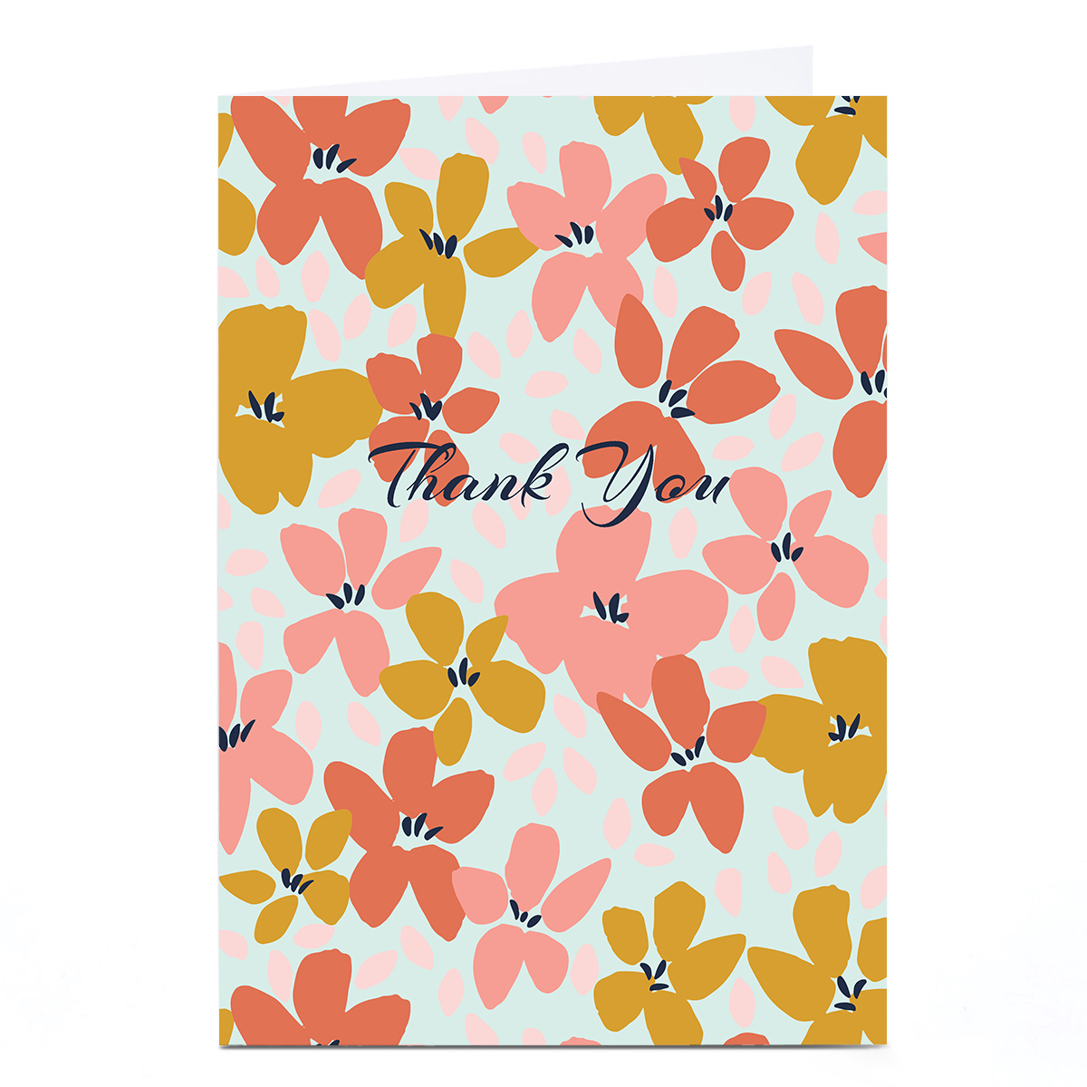 Personalised Sazerelli Thank You Card - Autumn Flowers