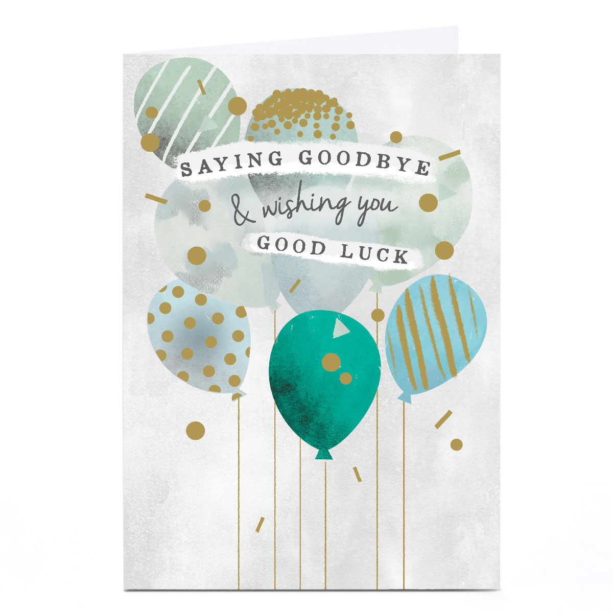 Personalised New Job Card -  Goodbye and Good Luck Balloons