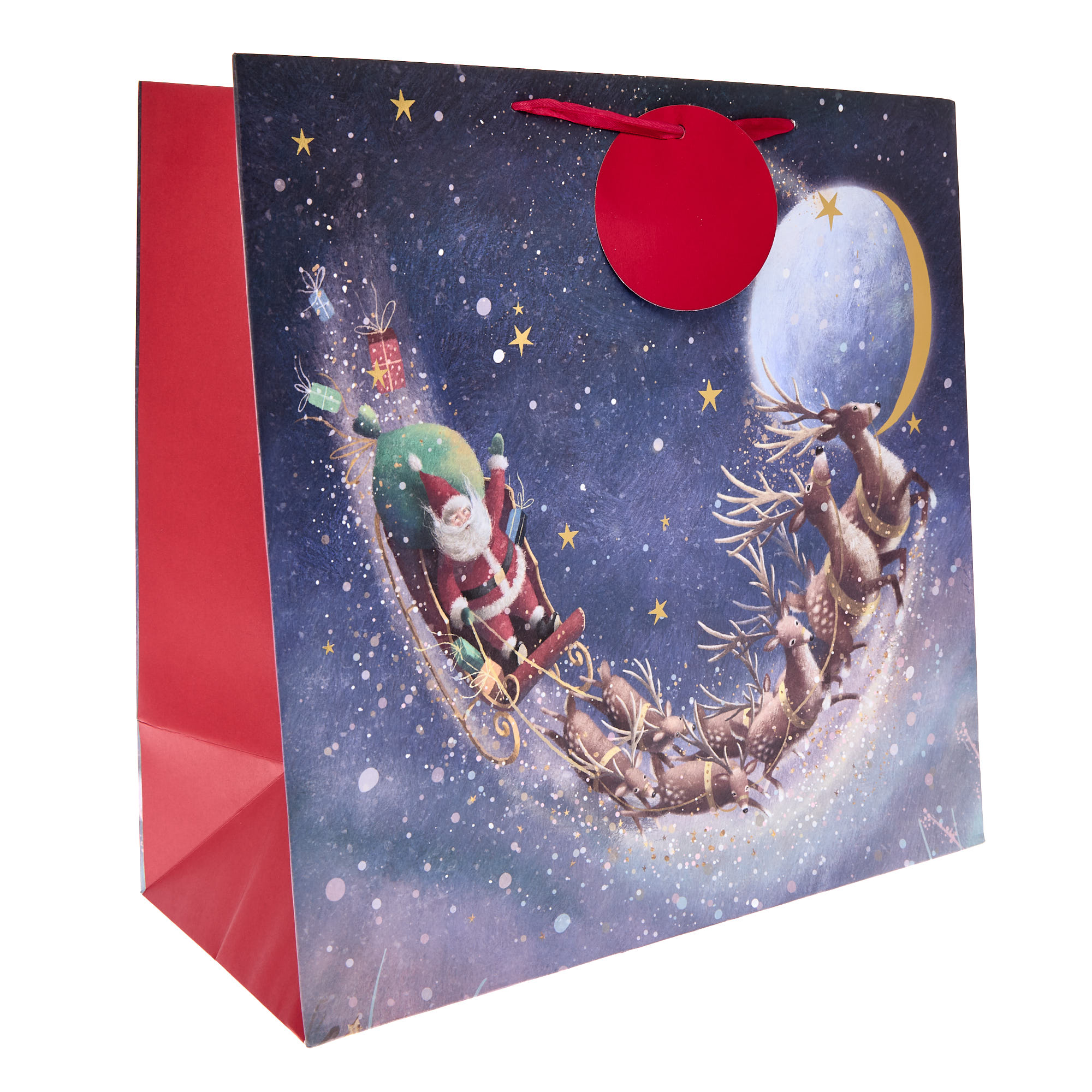 Santa's Sleigh Giant Square Christmas Gift Bag