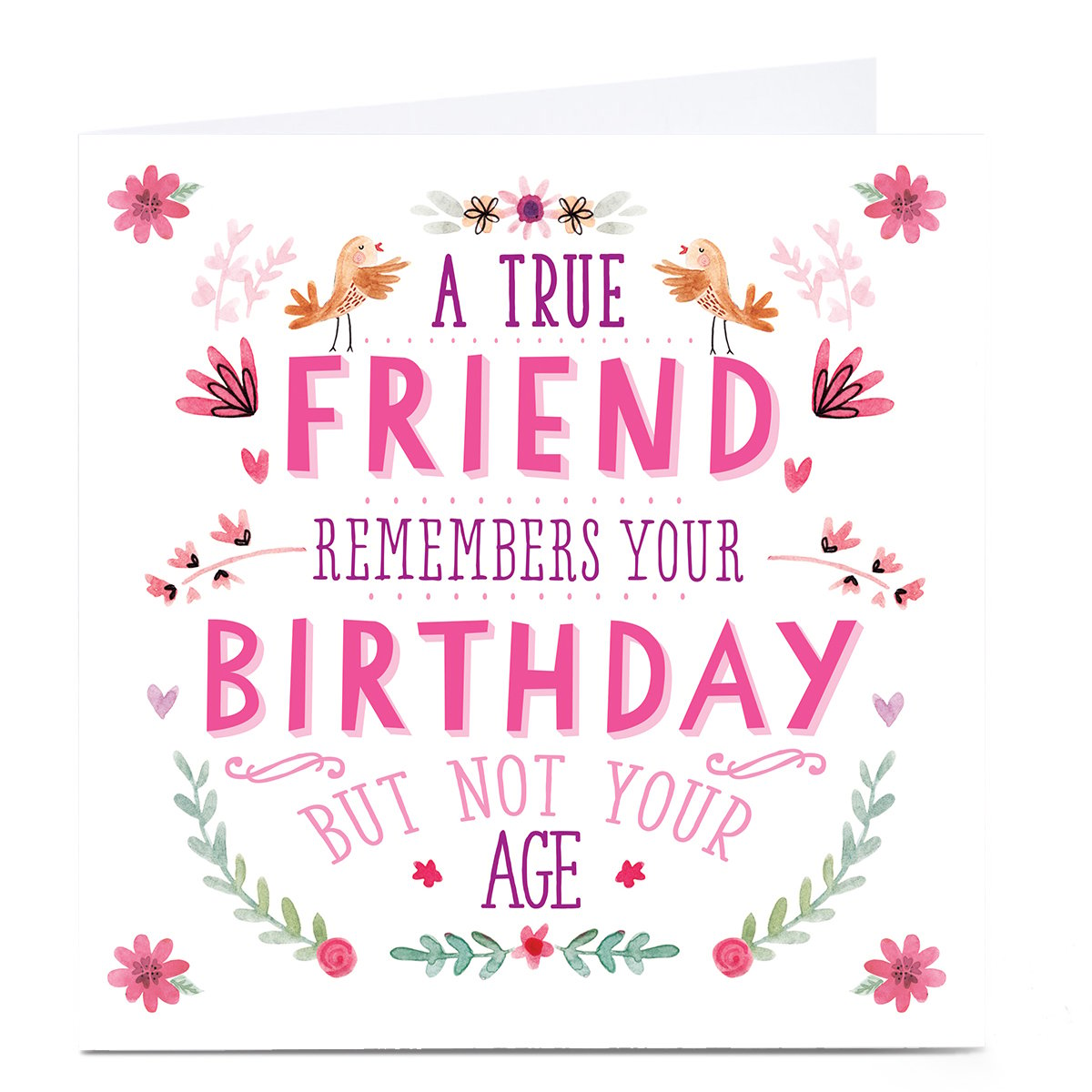 Personalised Birthday Card - A True Friend