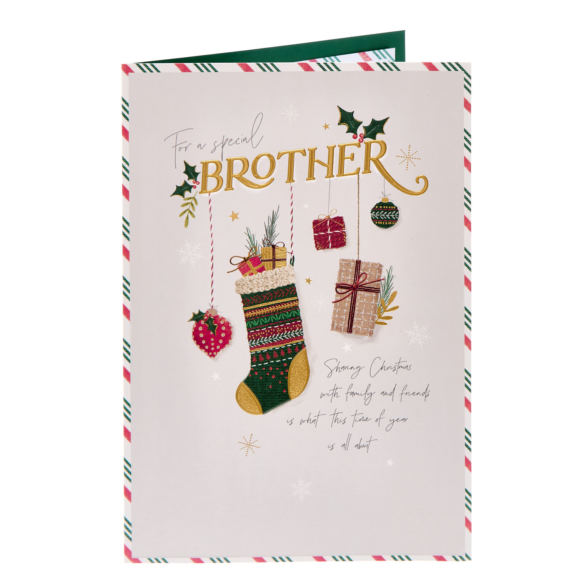 Special Brother Stocking Christmas Card