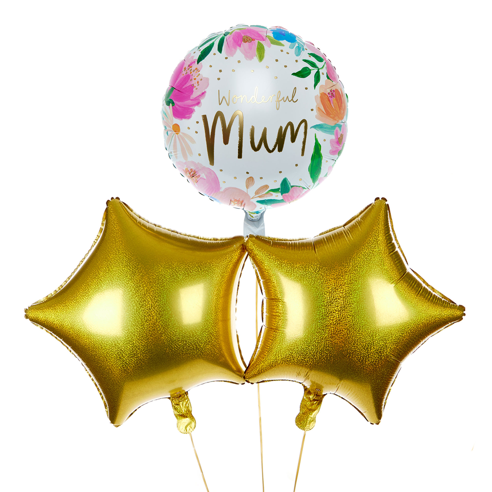 Wonderful Mum Floral Balloon Bouquet - DELIVERED INFLATED!