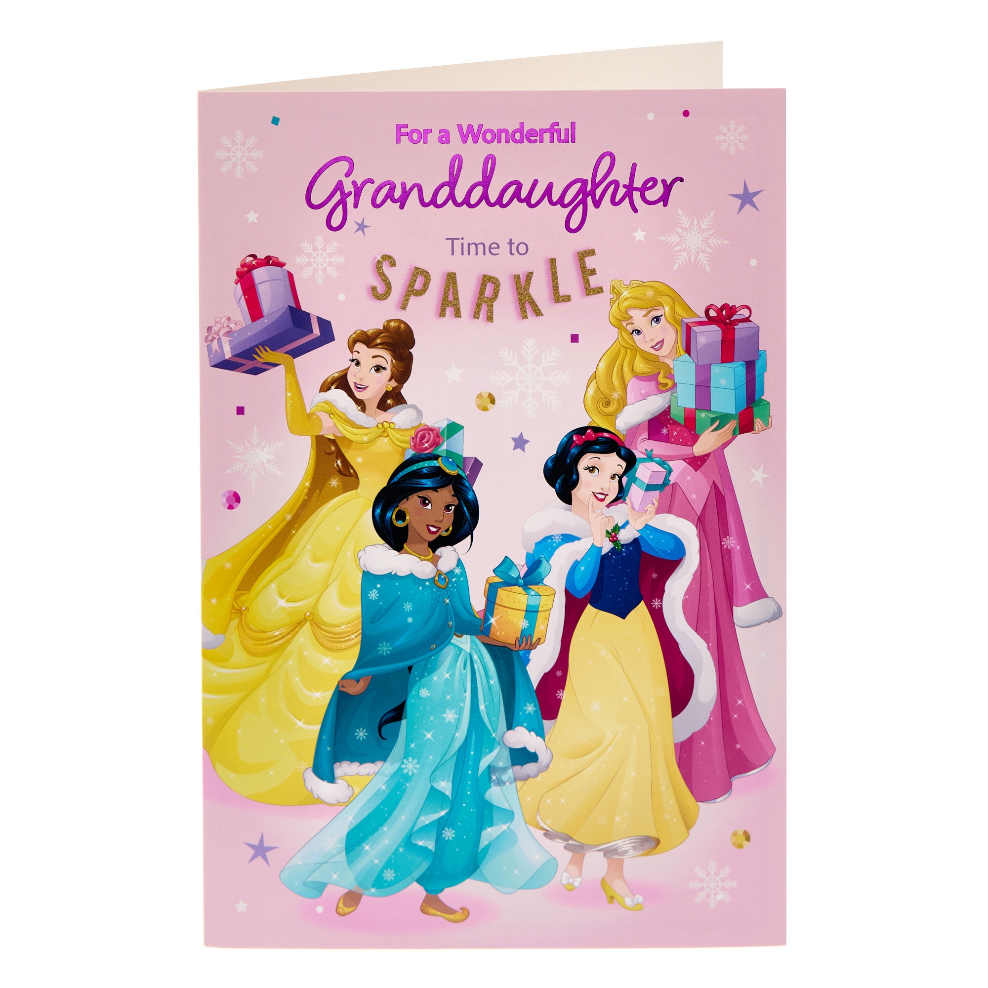 Wonderful Granddaughter Disney Princess Christmas Card