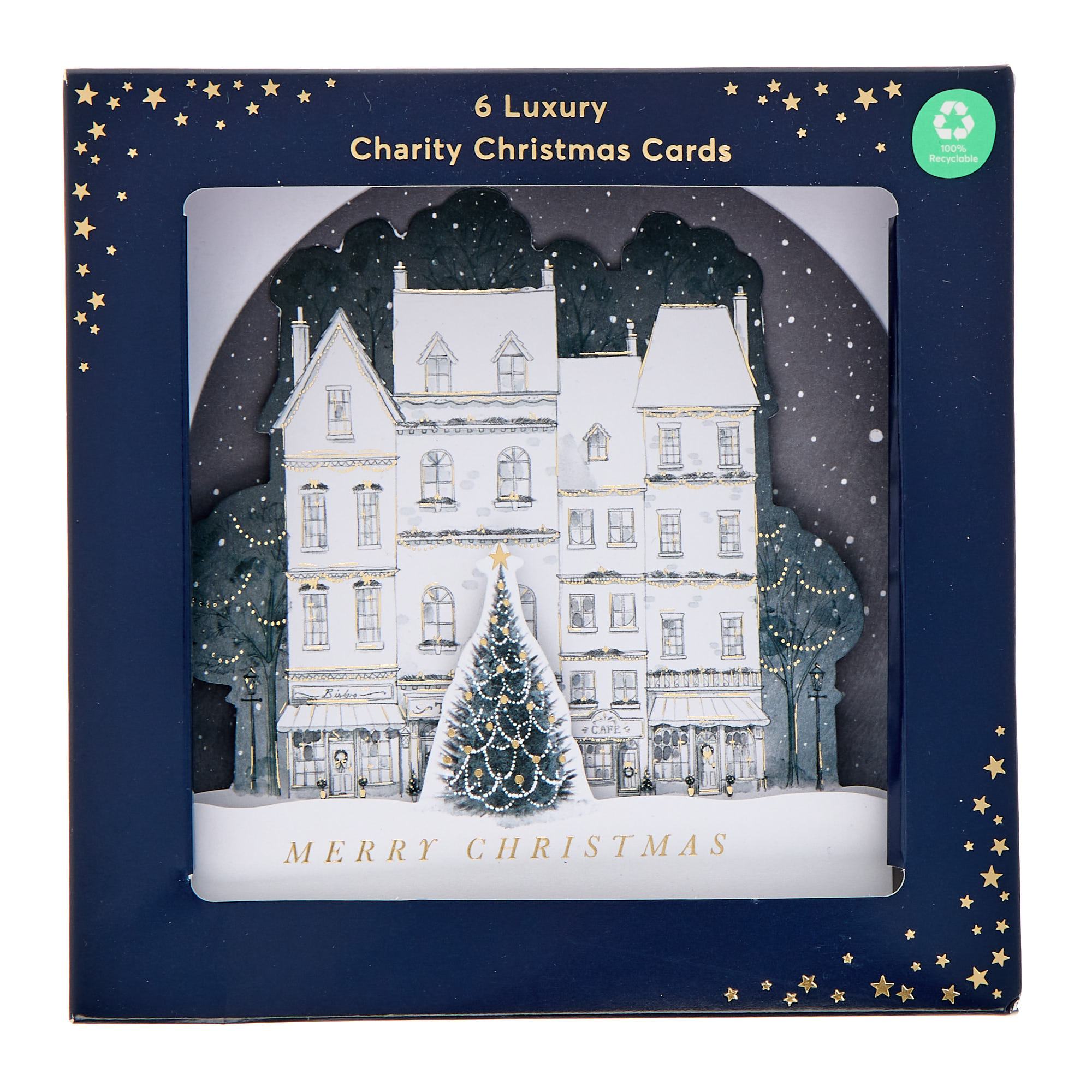 Winter Buildings Luxury Charity Christmas Cards - Pack of 6