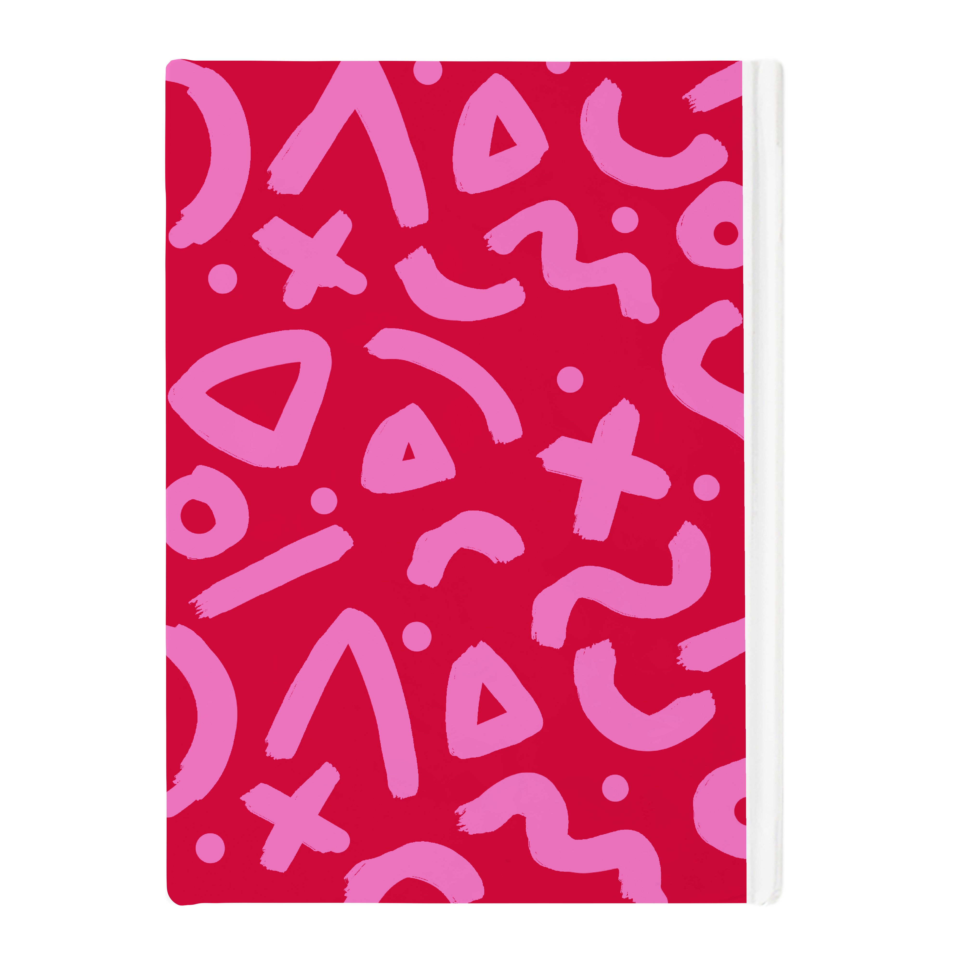 Personalised Diary - Red with Pink Brush Marks