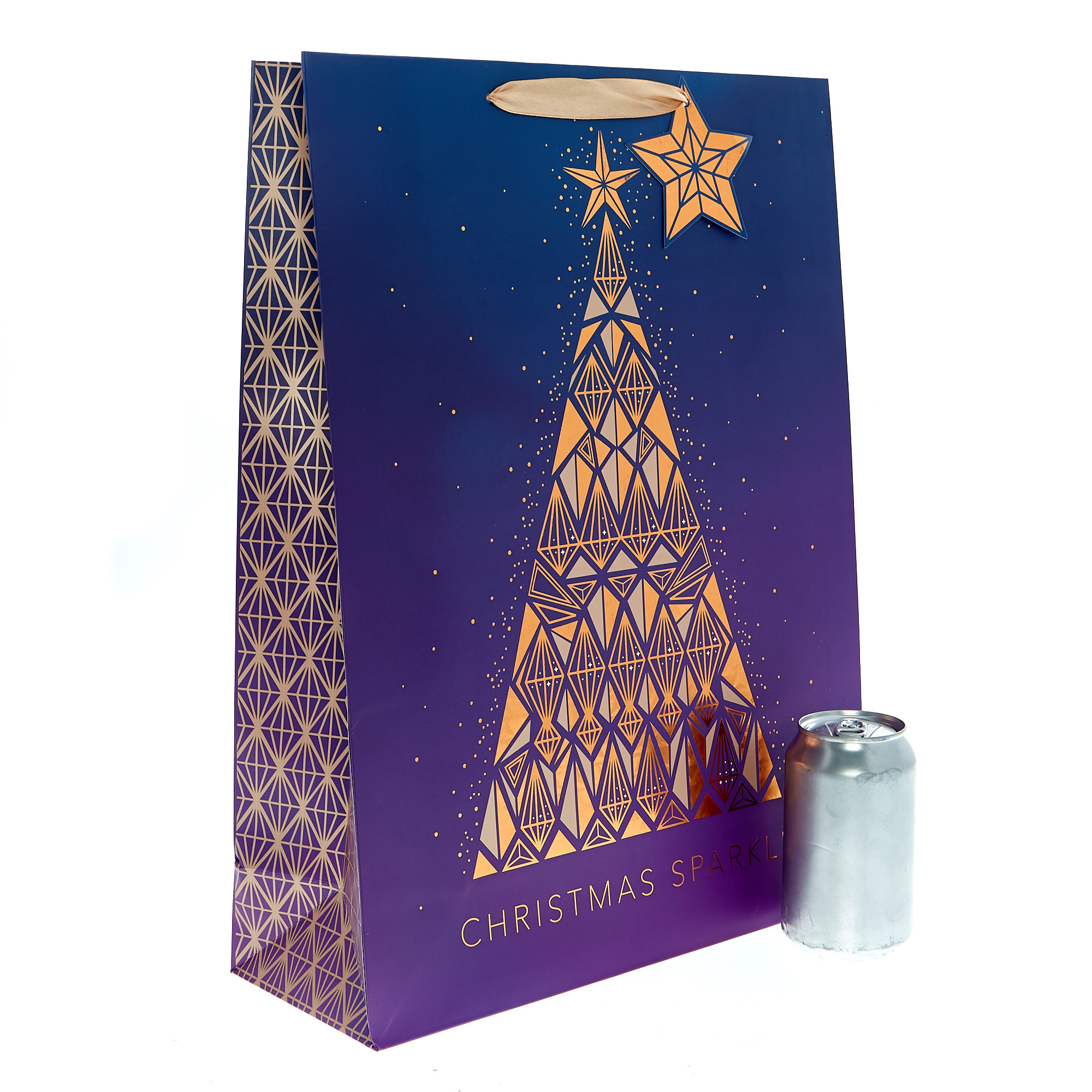 Extra Large Portrait Purple Tree Christmas Gift Bag