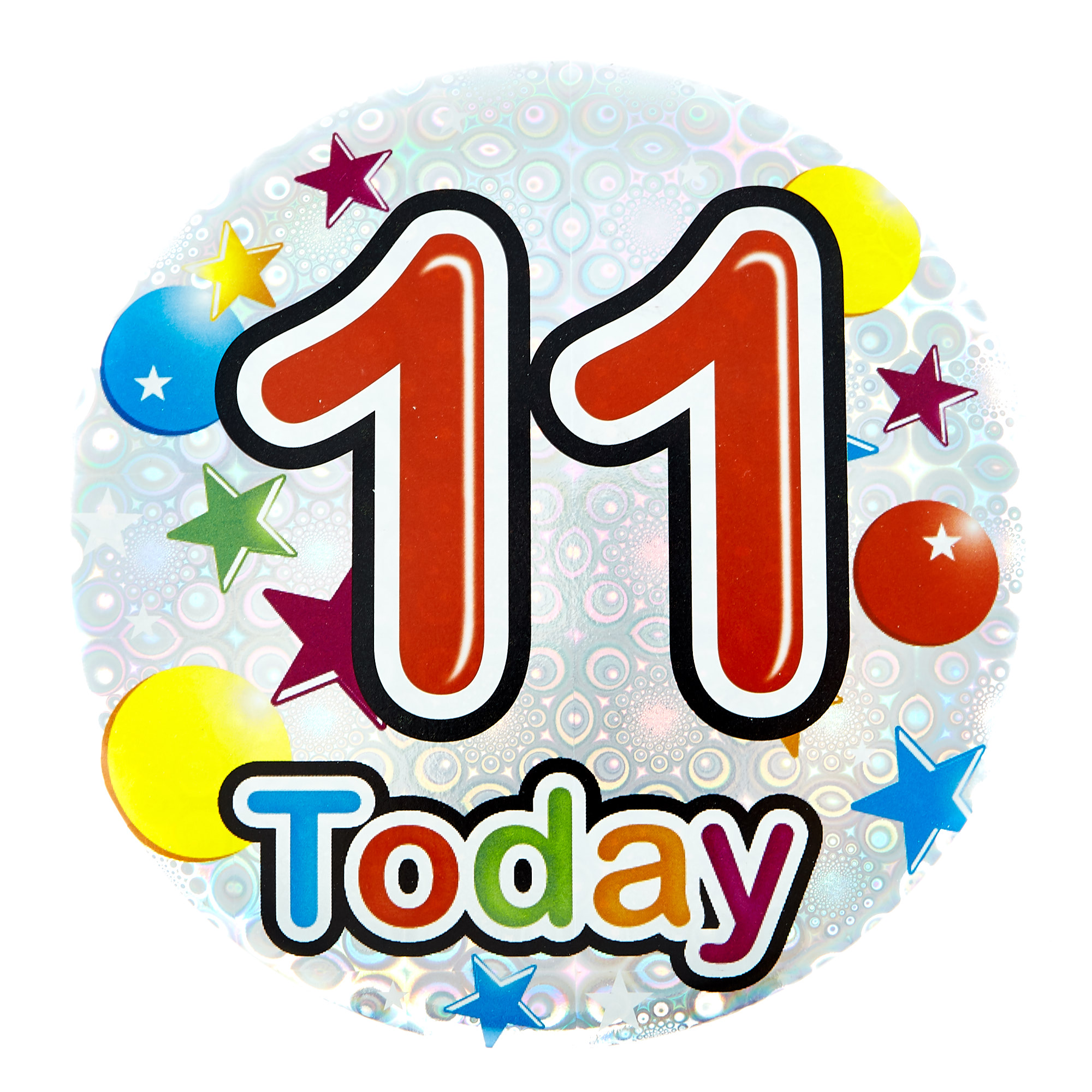 Giant 11th Birthday Badge - Silver