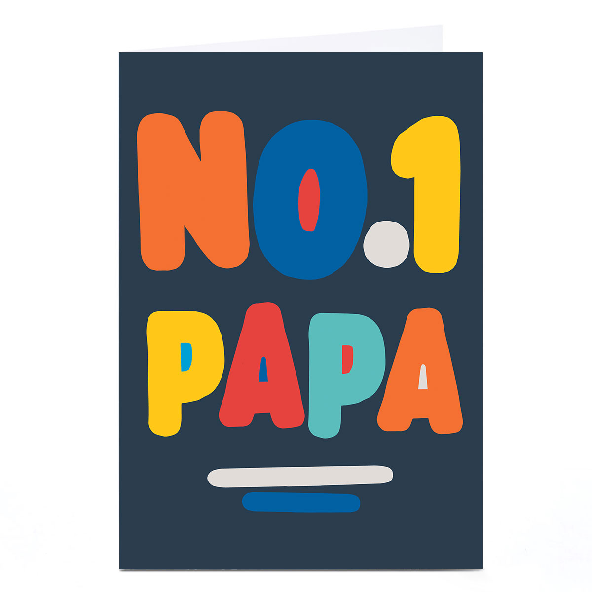 Personalised Birthday Card - Bright Bubble Writing No. 1, Papa