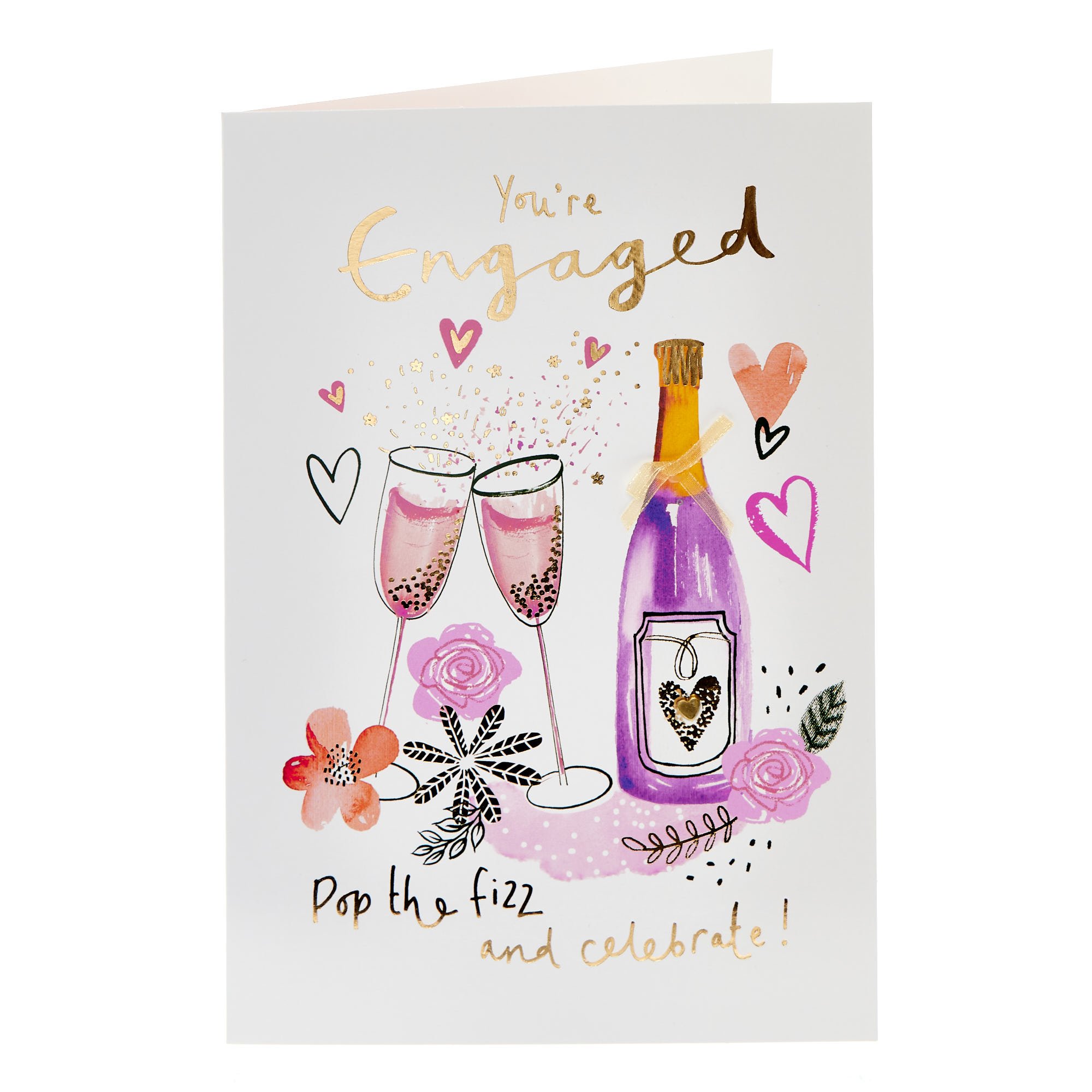 Pop The Fizz & Celebrate Engagement Card