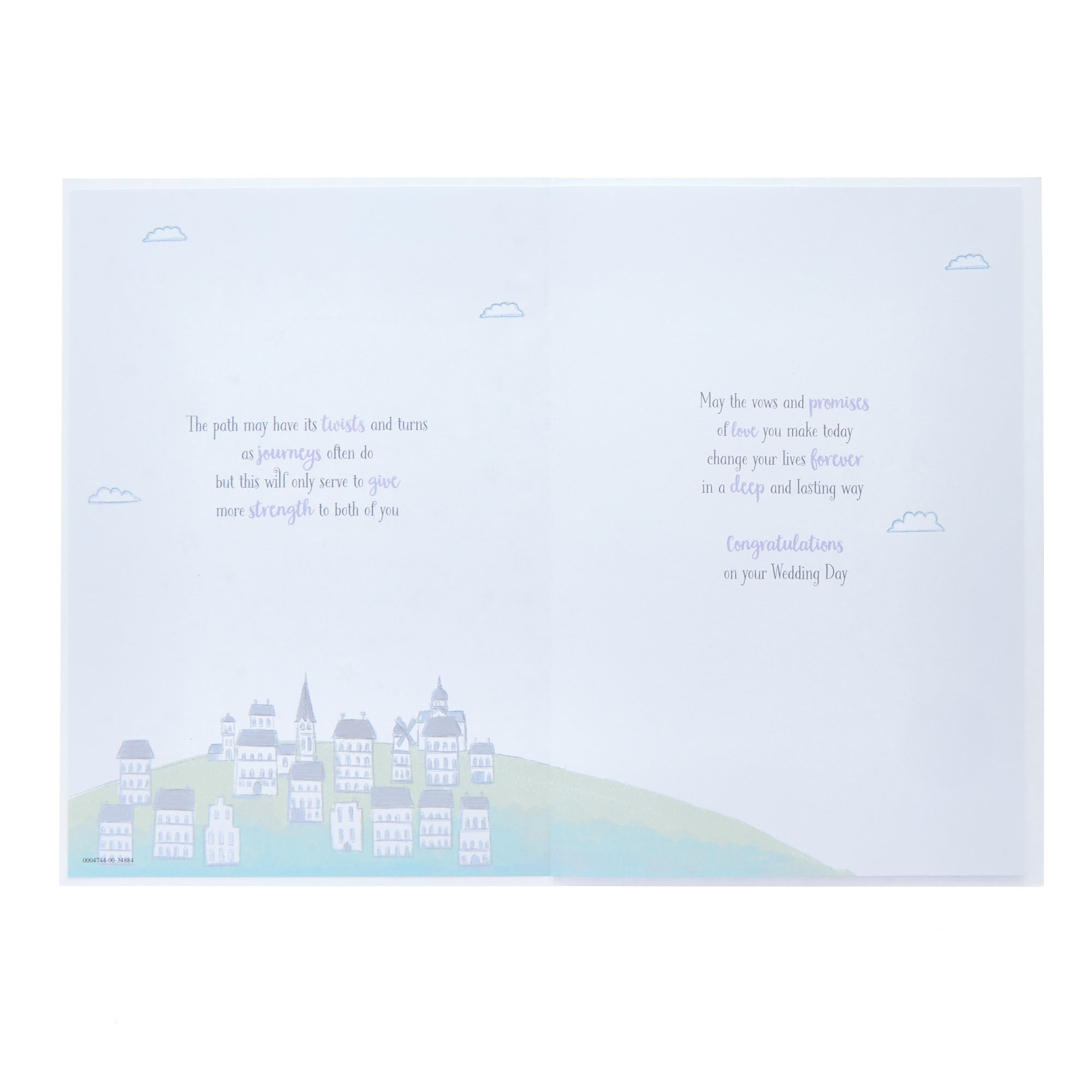 Just Married Hot Air Balloon Wedding Card