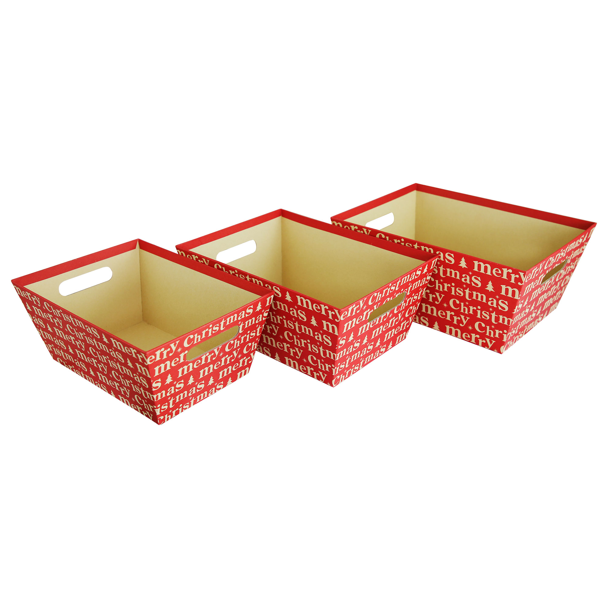 Christmas Hamper Kraft Boxes - Set of 3