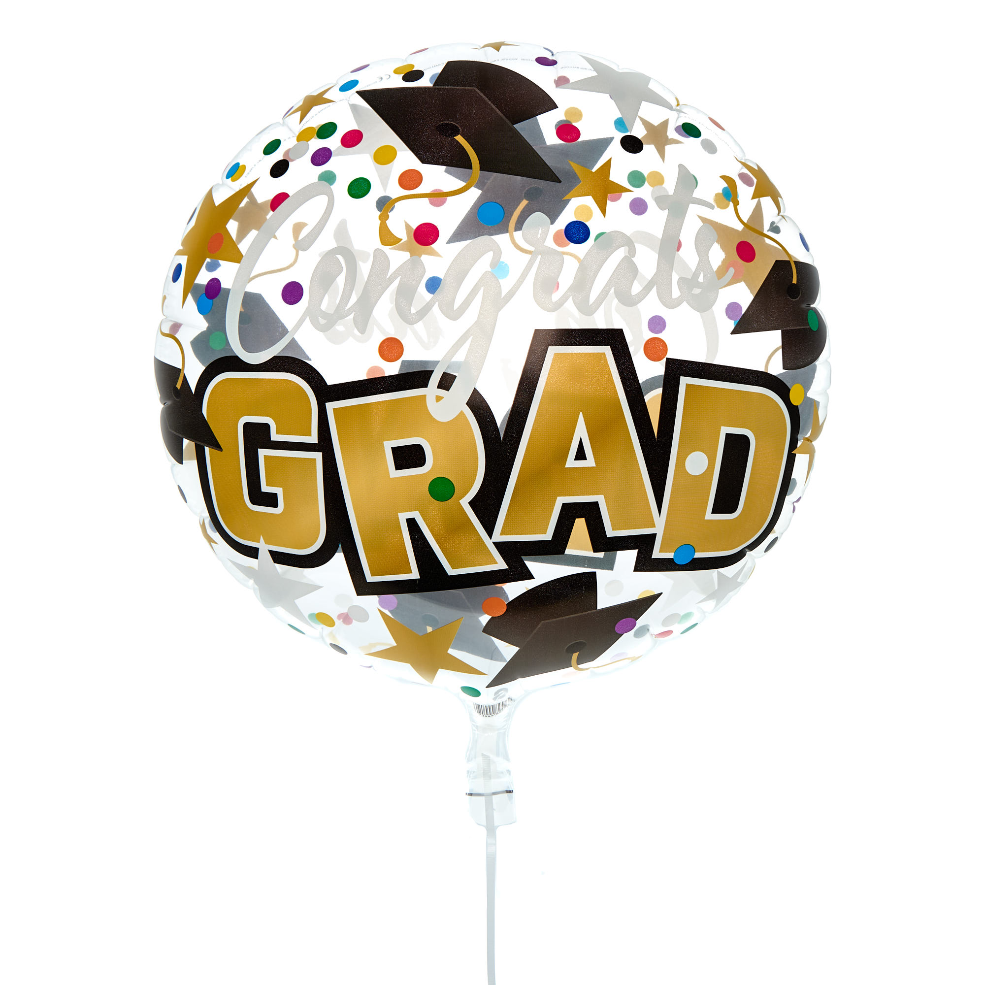 22-Inch Bubble Balloon - Congrats Grad - DELIVERED INFLATED!