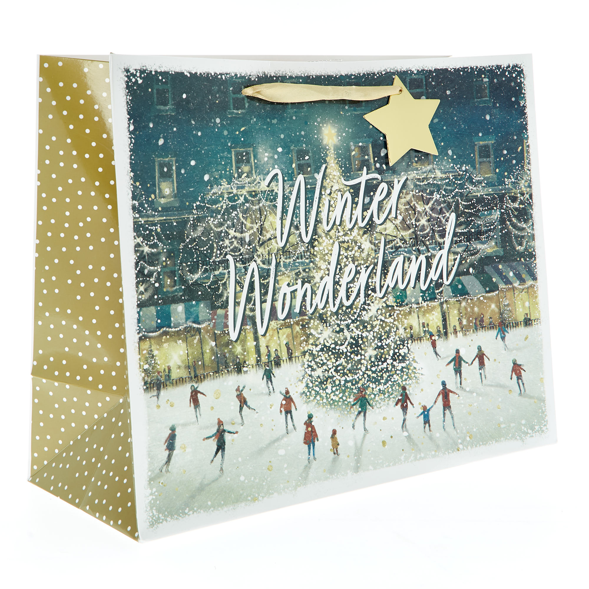 Large Landscape Winter Wonderland Christmas Gift Bag