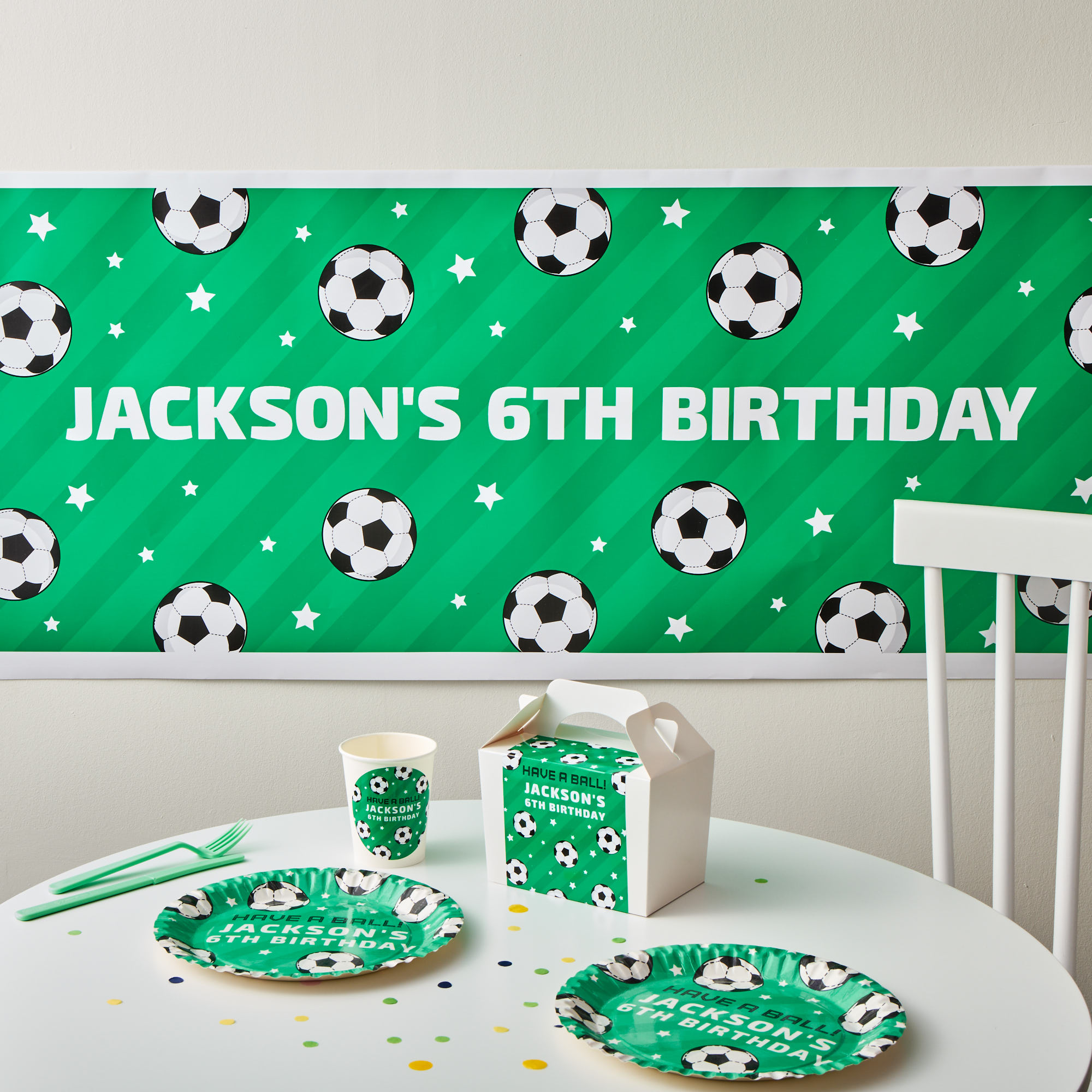 Football Personalised Party Banner