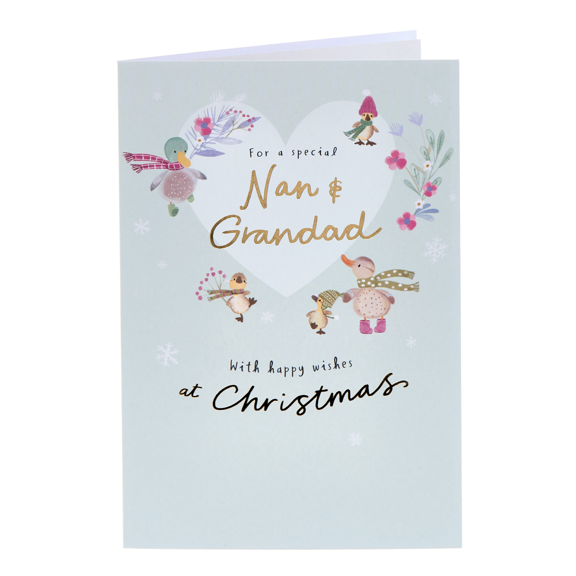 Nan & Grandad Ducks Christmas Card