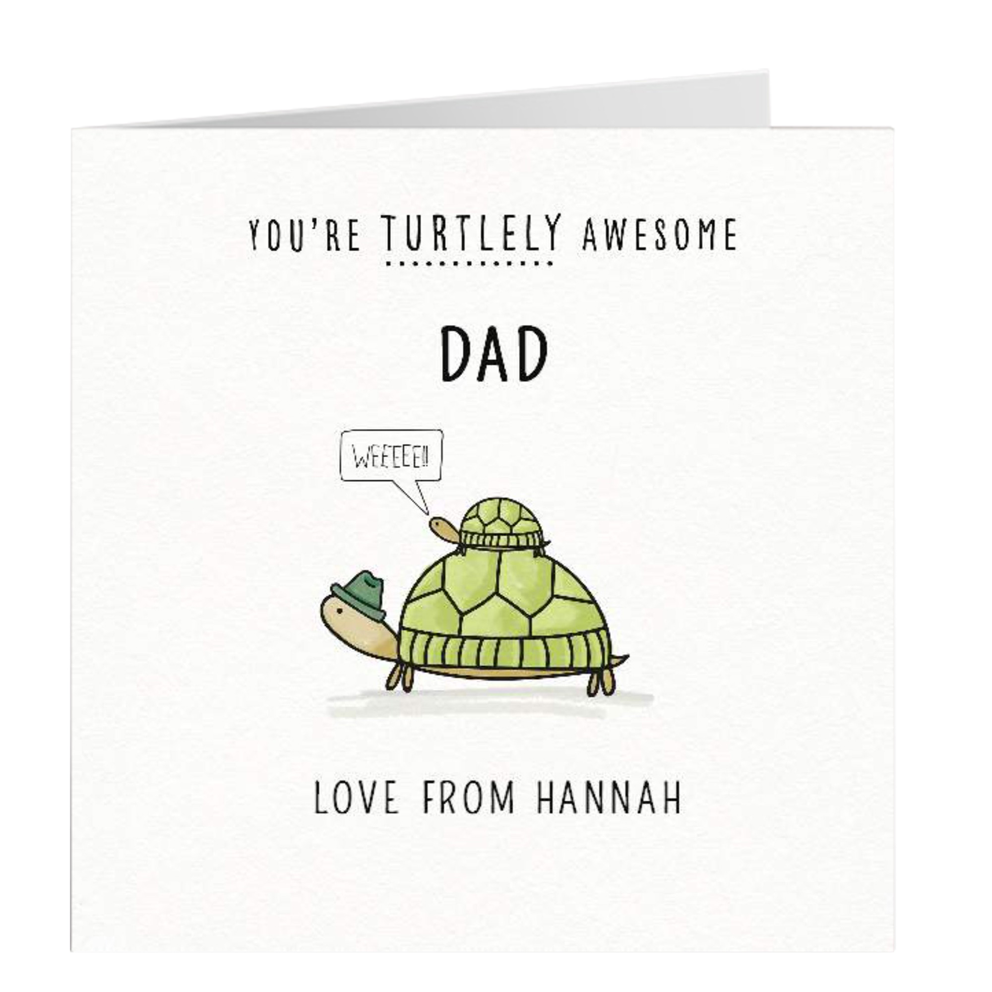 Personalised Card - Turtlely Awesome, Dad