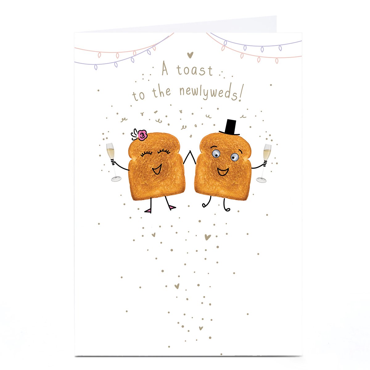 Personalised Wedding Card - A Toast To The Newly Weds