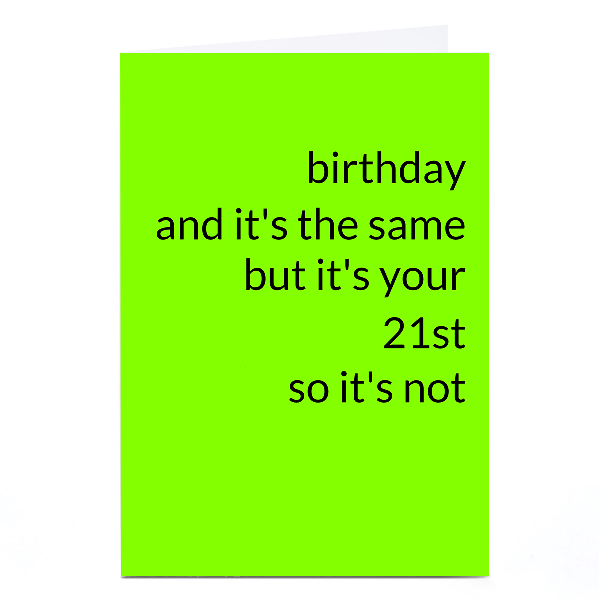 Buy Personalised Milestone Birthday Card - The Same But It's Not for ...