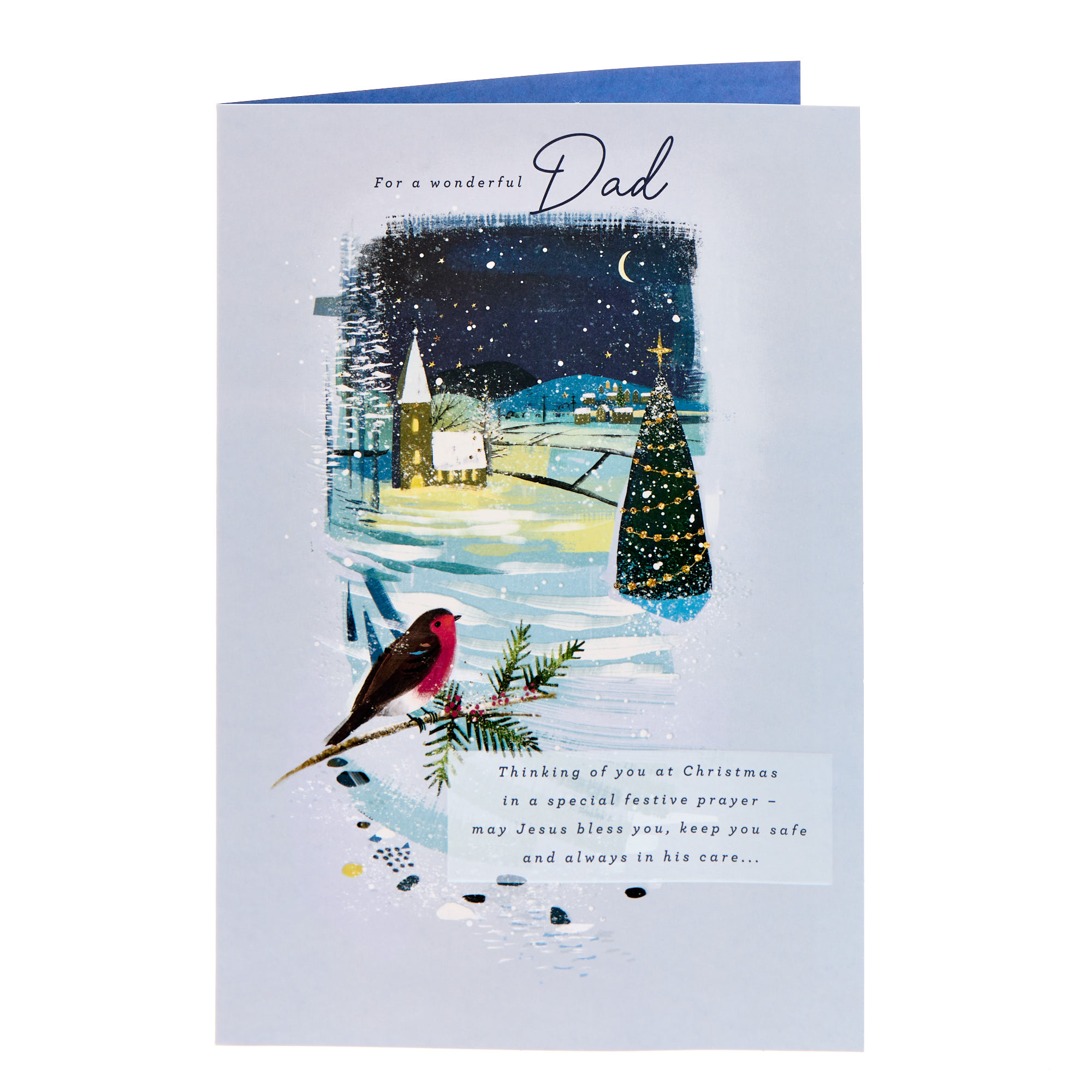 Dad Special Festive Prayer Christmas Card