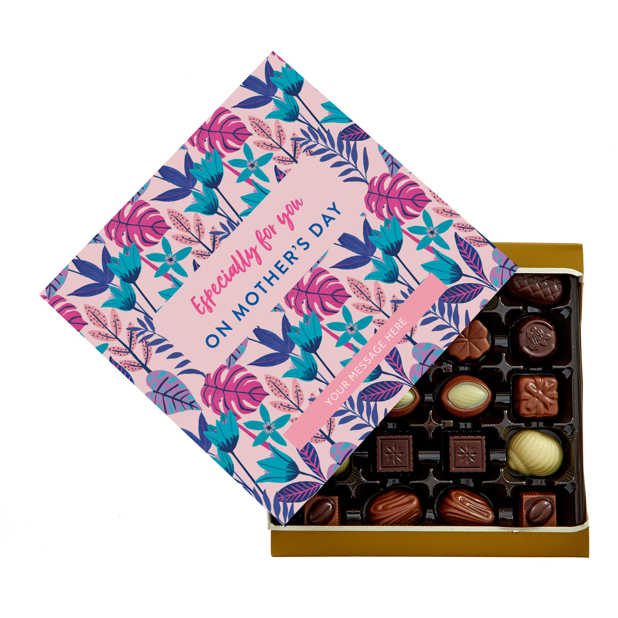 Personalised Belgian Chocolates - Tropical Florals