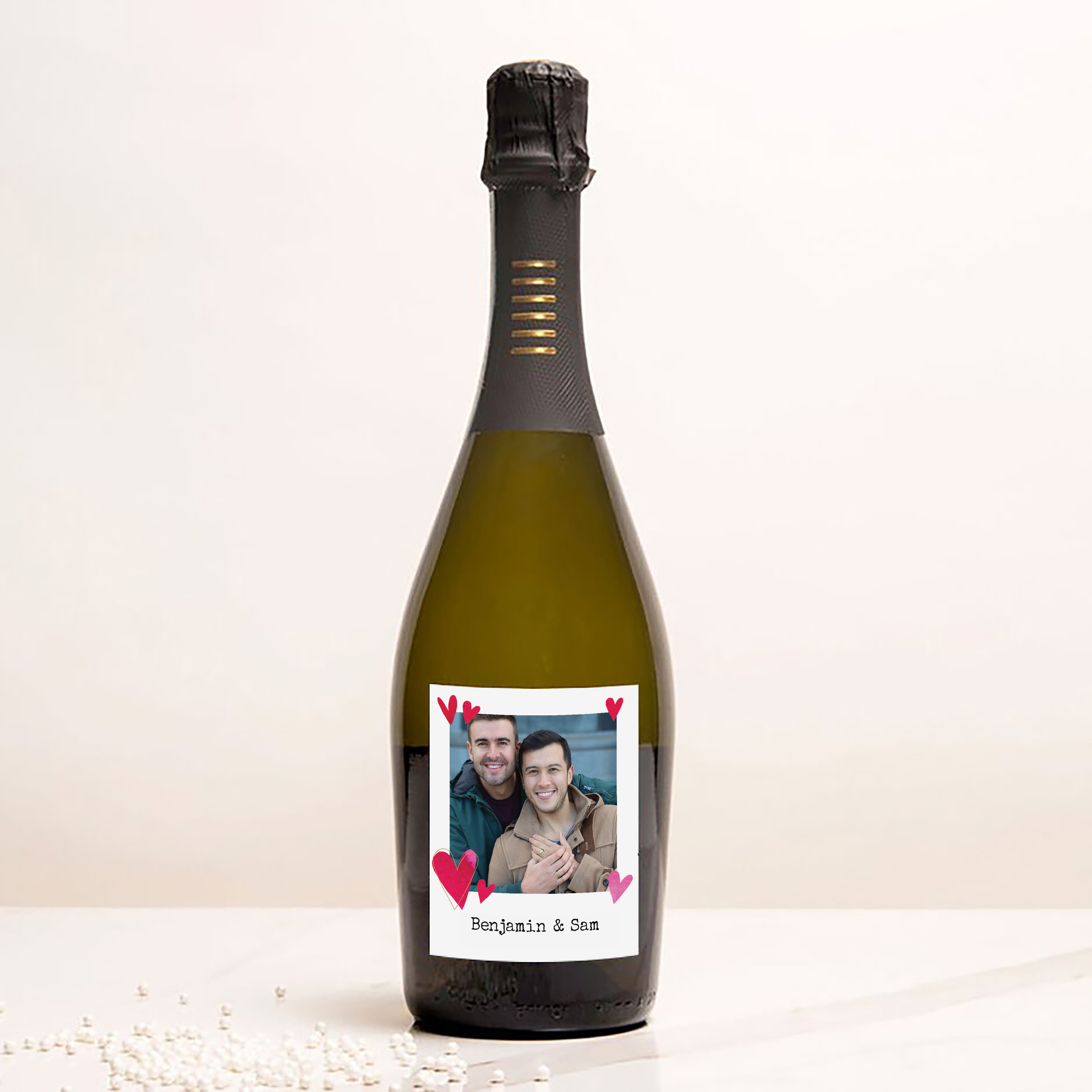 Photo Upload Prosecco - Hearts