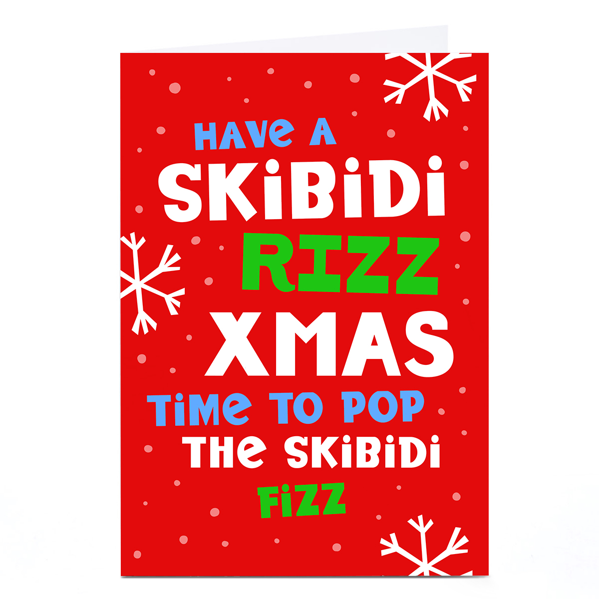 Personalised Christmas Card - Skibidi Rizz Christmas