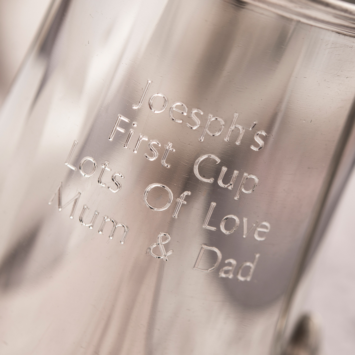 Engraved Children's Pewter Tankard