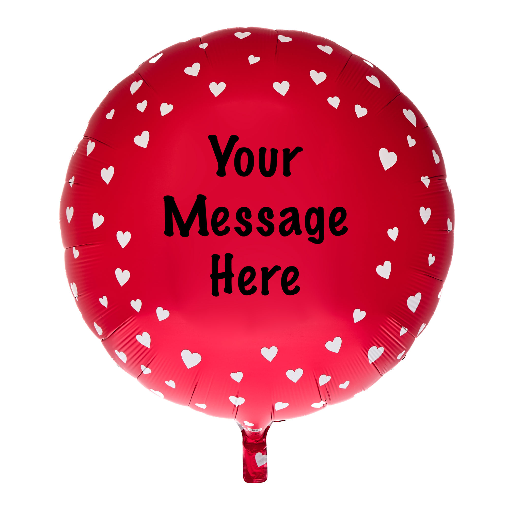 Red & White Hearts Personalised 31-Inch Foil Helium Balloon