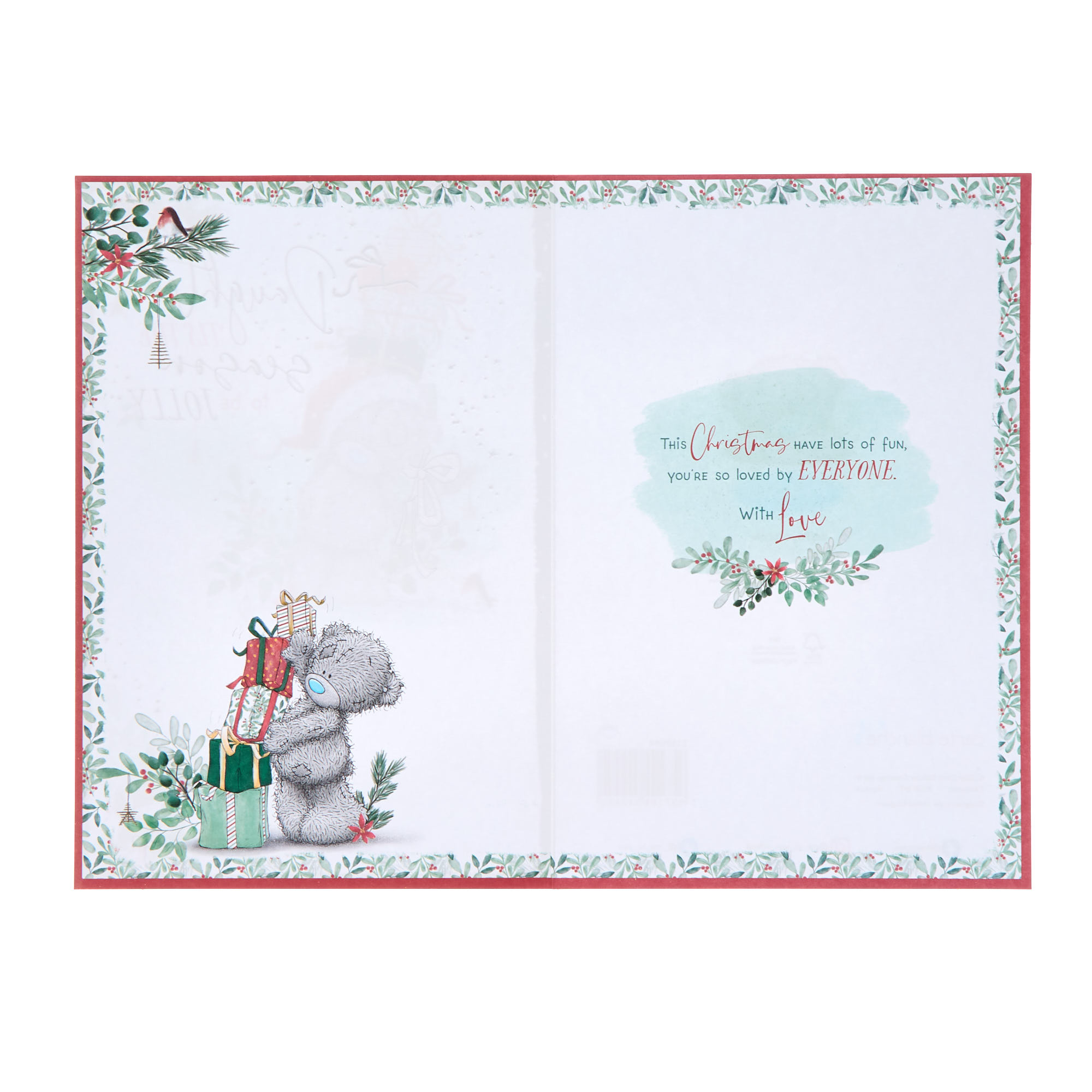 Me To You Tatty Teddy Daughter Jolly Christmas Card